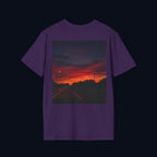 the long way home back print t-shirt — nostalgic minimalist streetwear