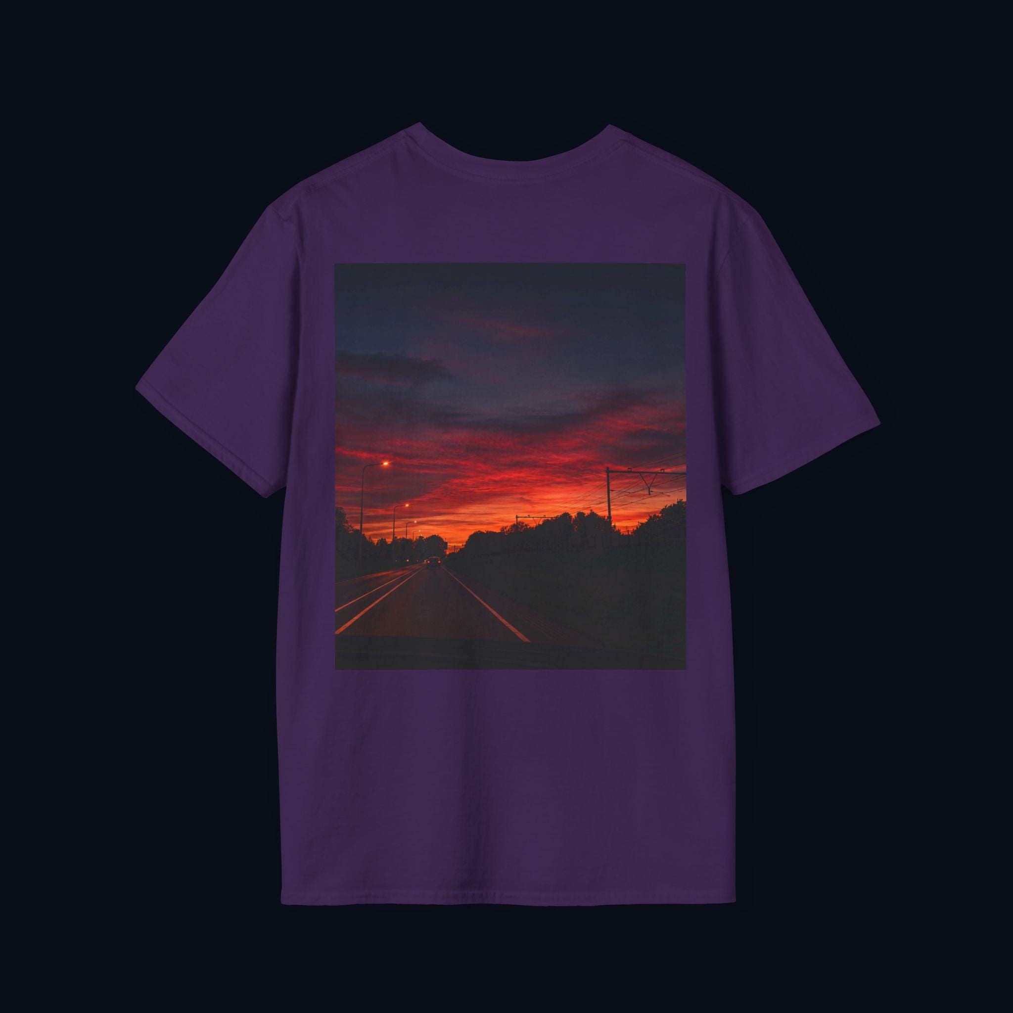 the long way home back print t-shirt — nostalgic minimalist streetwear