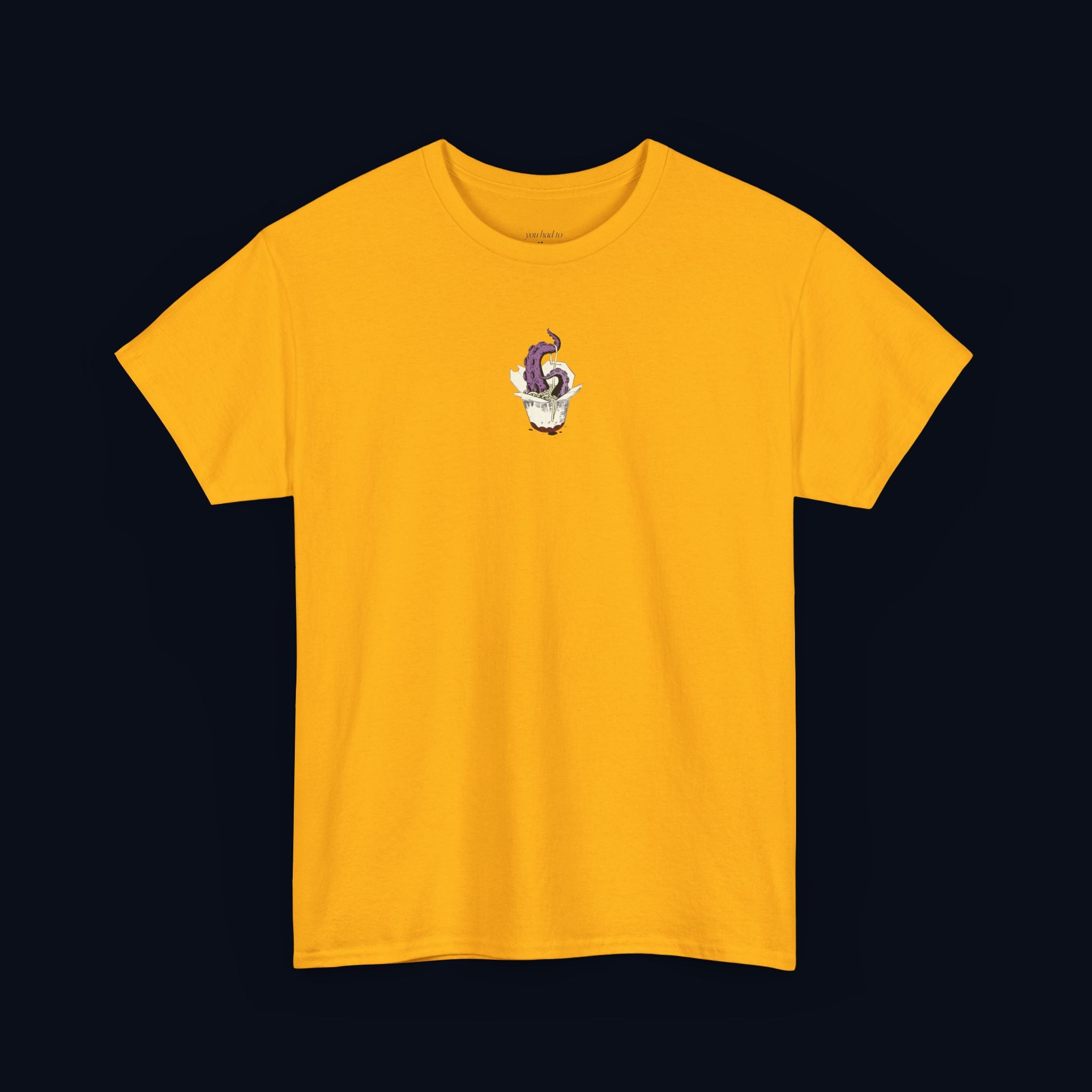 tentacle takeout printed t-shirt — nostalgic minimalist streetwear tee