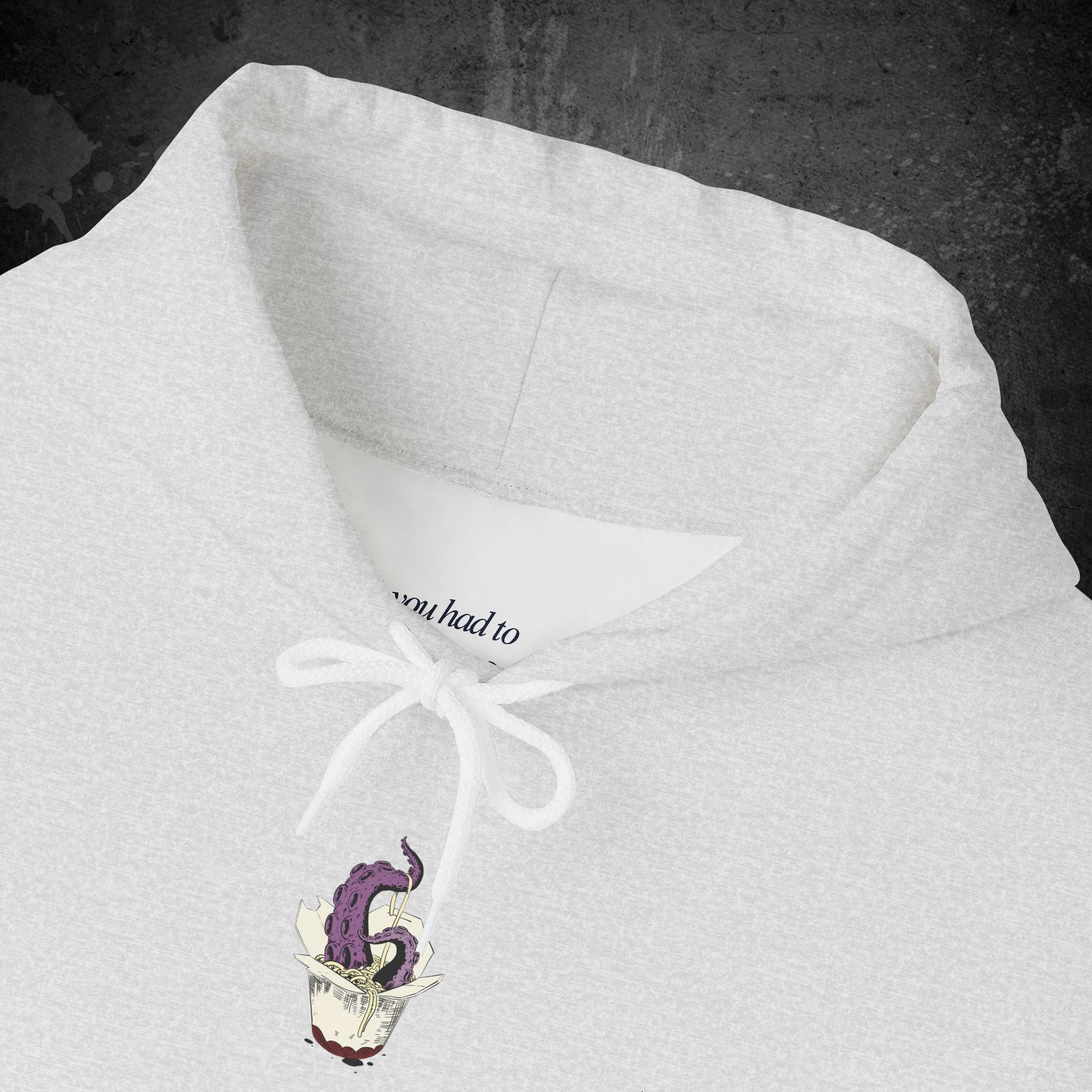 tentacle takeout printed hoodie — nostalgic minimalist streetwear
