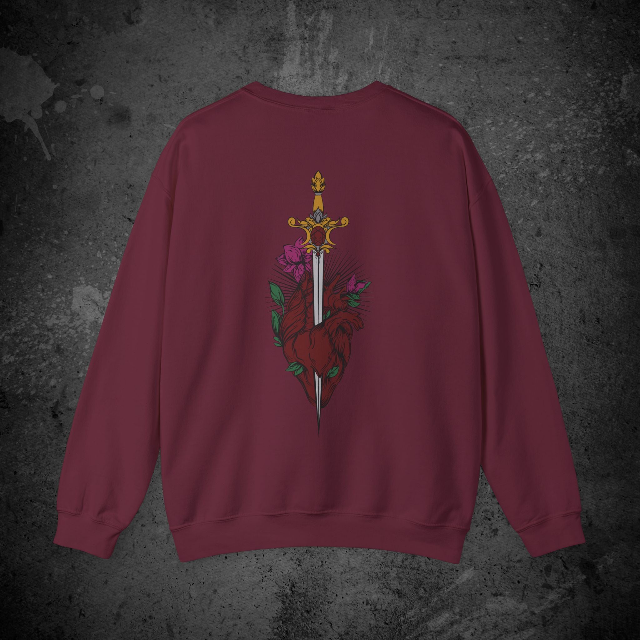 last goodbye back print crewneck sweatshirt — nostalgic minimalist streetwear