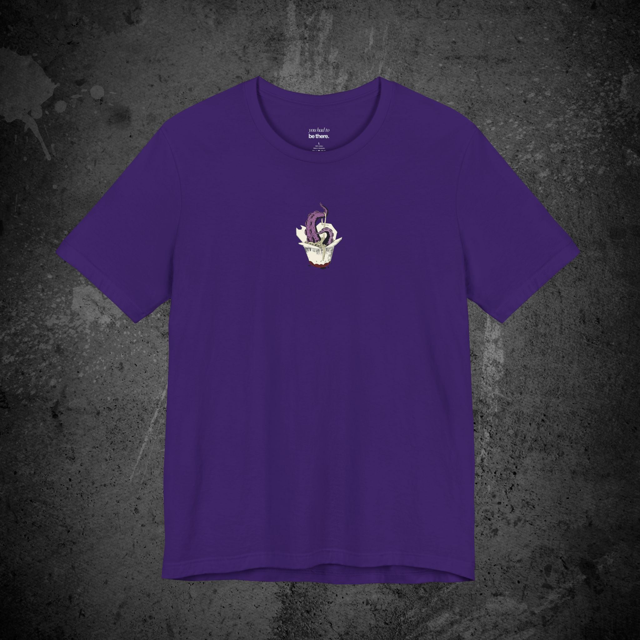 tentacle takeout printed t-shirt — nostalgic minimalist streetwear tee