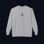 haunted portrait printed crewneck sweatshirt — nostalgic minimalist streetwear