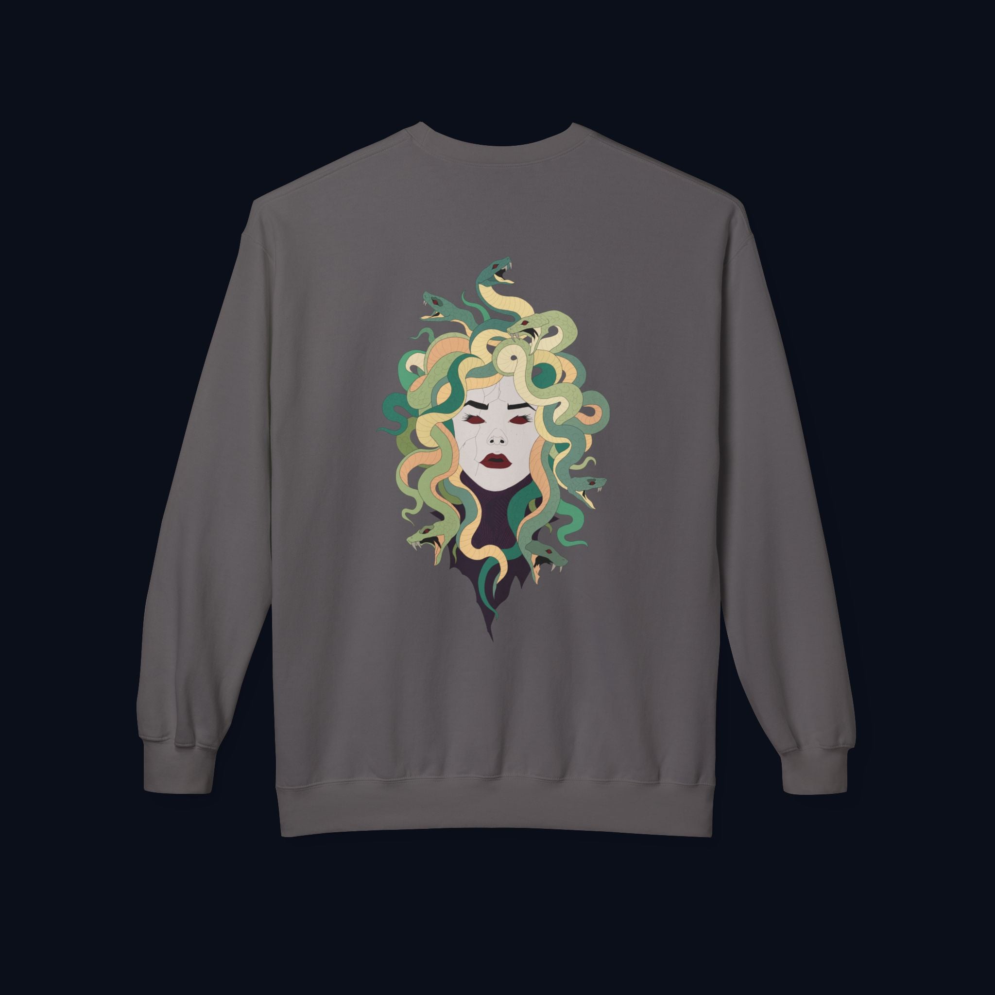 the survivor back print crewneck sweatshirt — nostalgic minimalist streetwear