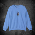 haunted portrait printed crewneck sweatshirt — nostalgic minimalist streetwear