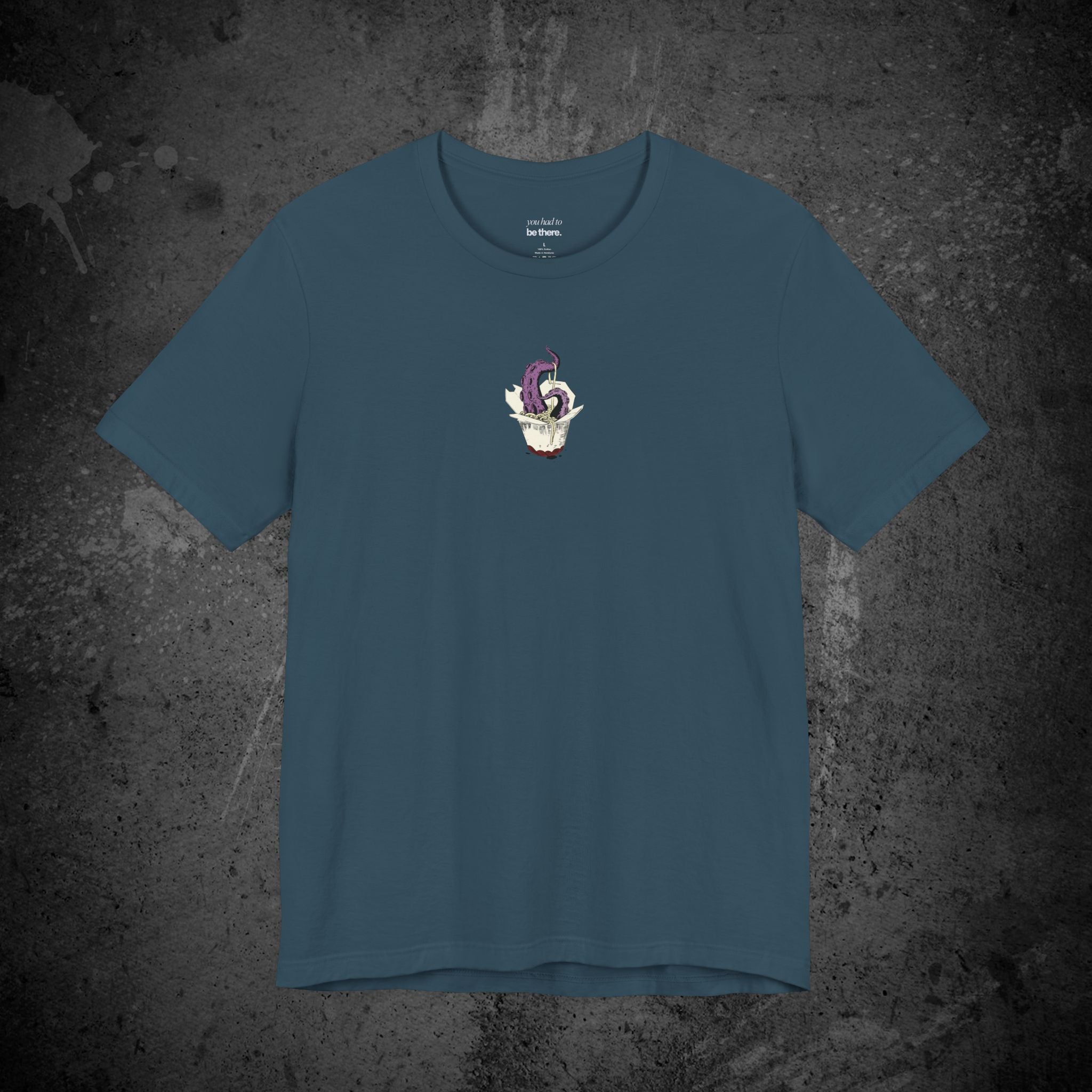 tentacle takeout printed t-shirt — nostalgic minimalist streetwear tee