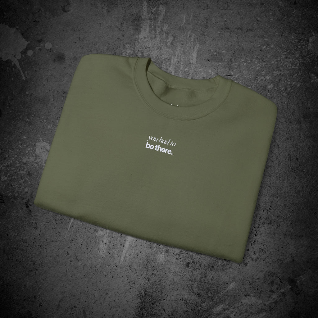 last goodbye back print crewneck sweatshirt — nostalgic minimalist streetwear
