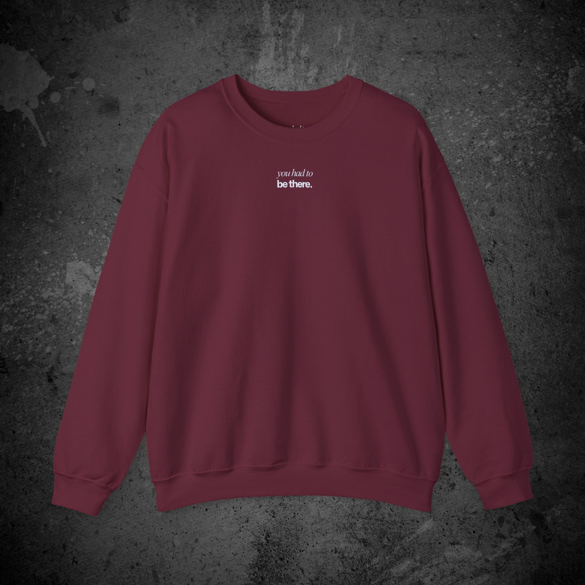 last goodbye back print crewneck sweatshirt — nostalgic minimalist streetwear