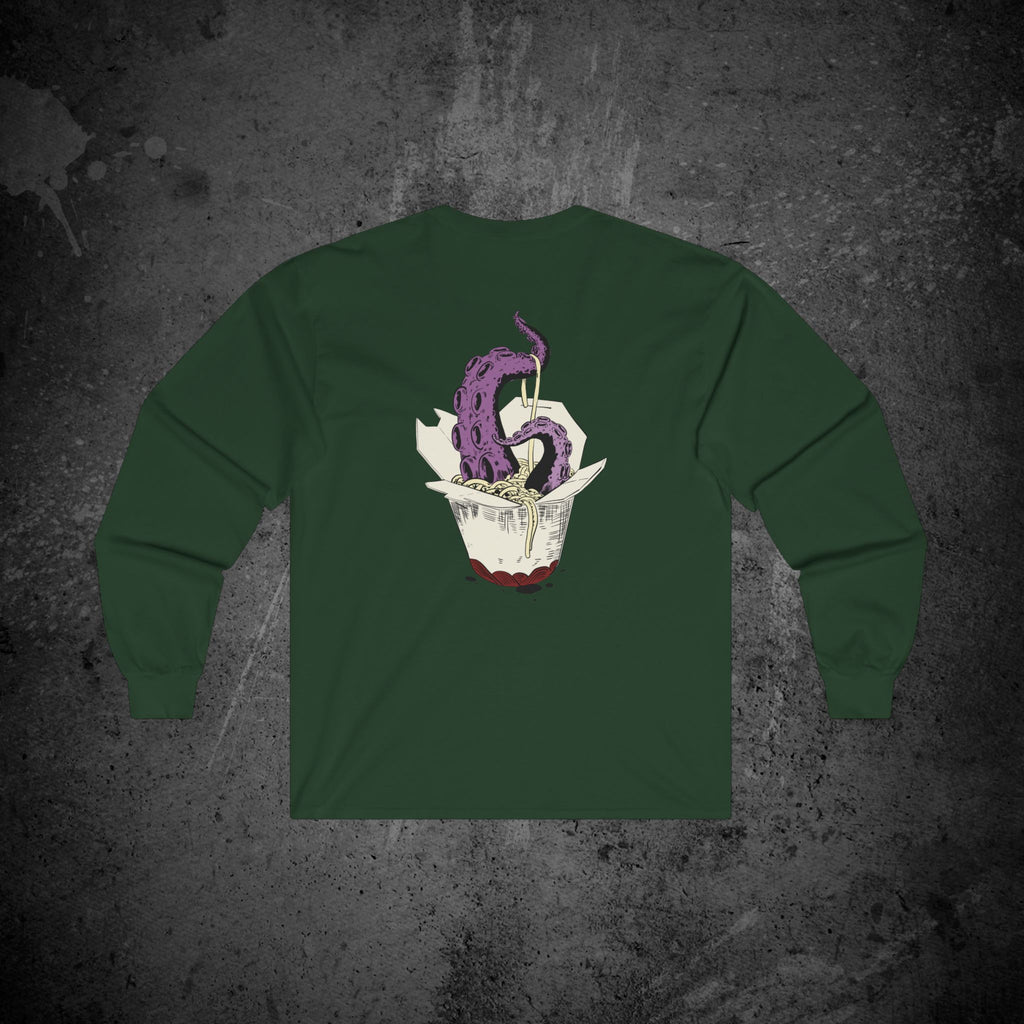 tentacle takeout long sleeve t-shirt — nostalgic minimalist streetwear