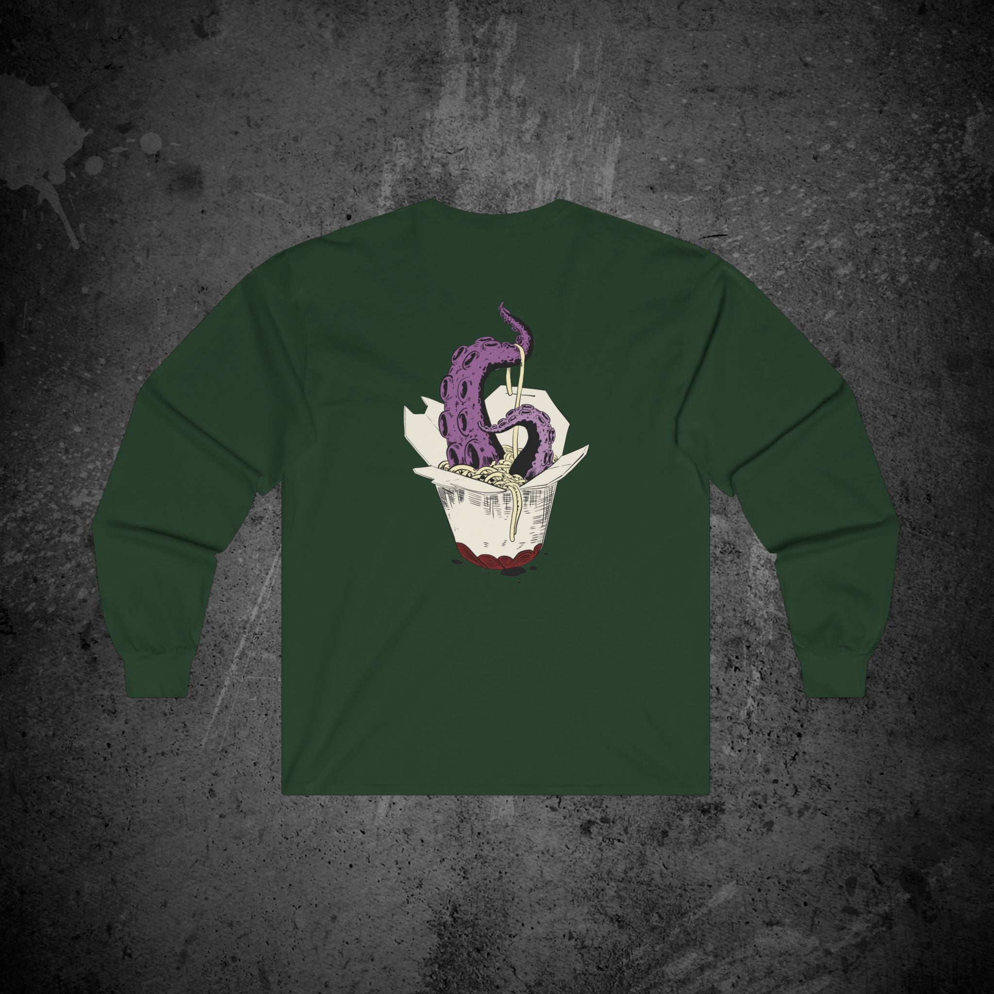 tentacle takeout long sleeve t-shirt — nostalgic minimalist streetwear