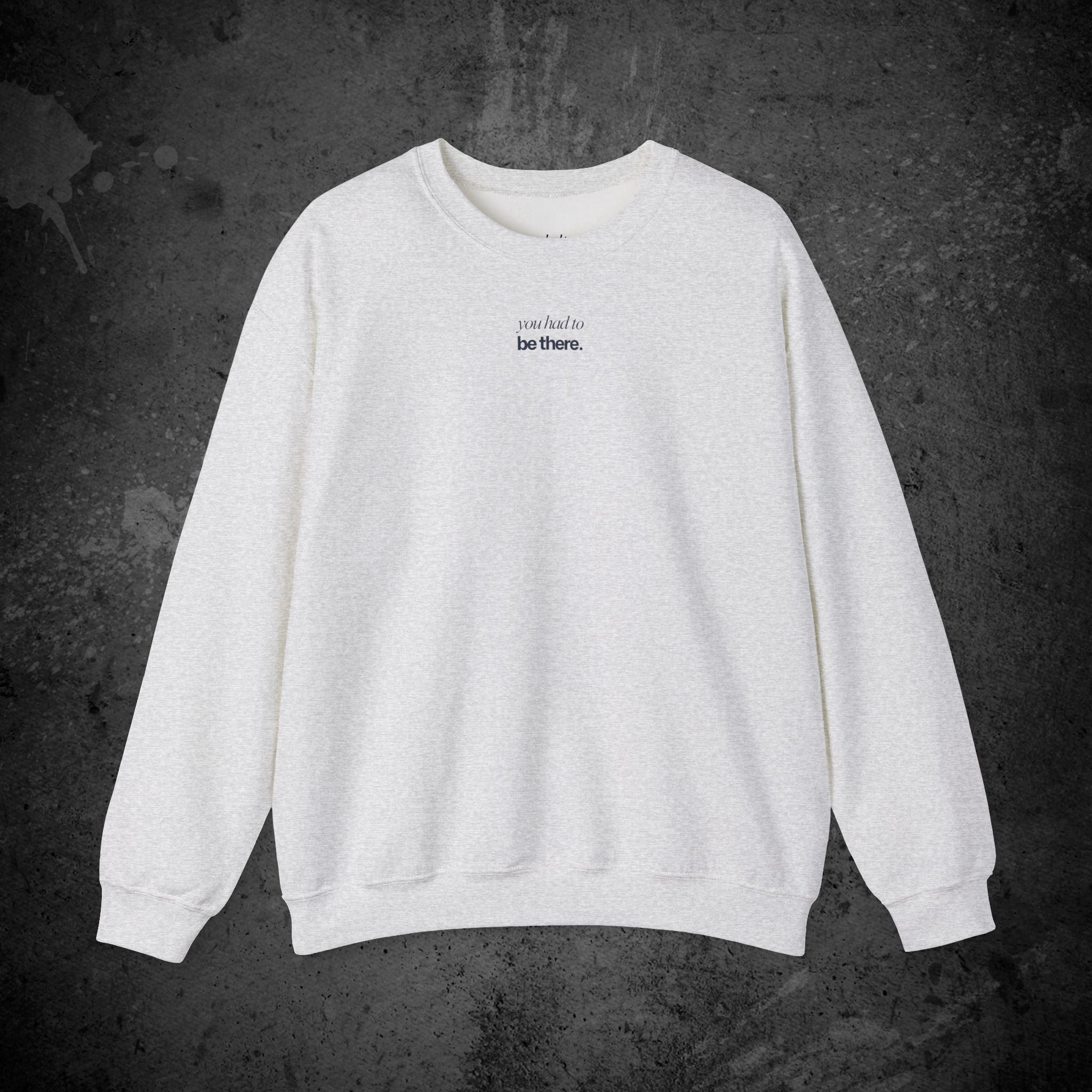 last goodbye back print crewneck sweatshirt — nostalgic minimalist streetwear