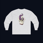 tentacle takeout back print long sleeve t-shirt — nostalgic minimalist streetwear