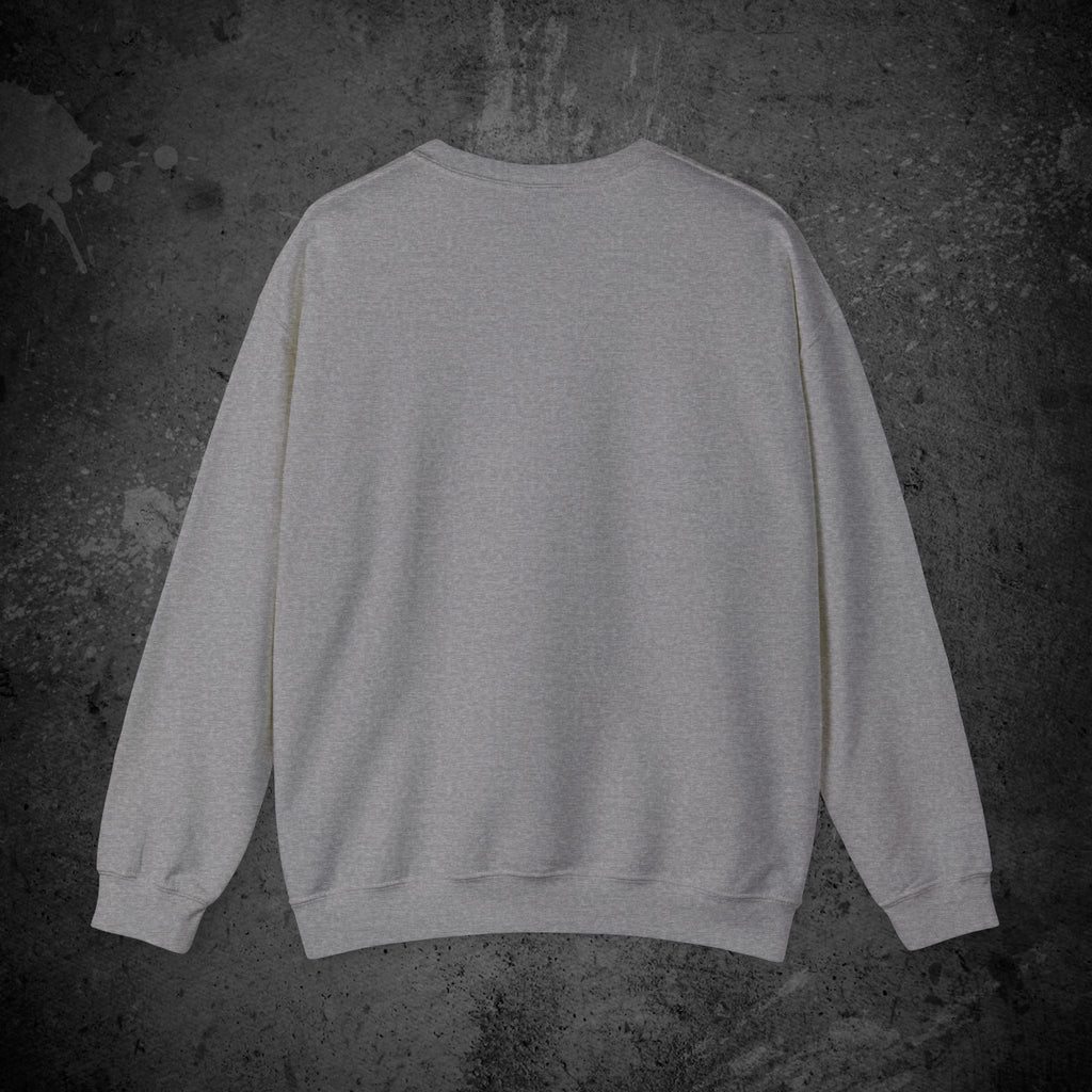 haunted portrait printed crewneck sweatshirt — nostalgic minimalist streetwear