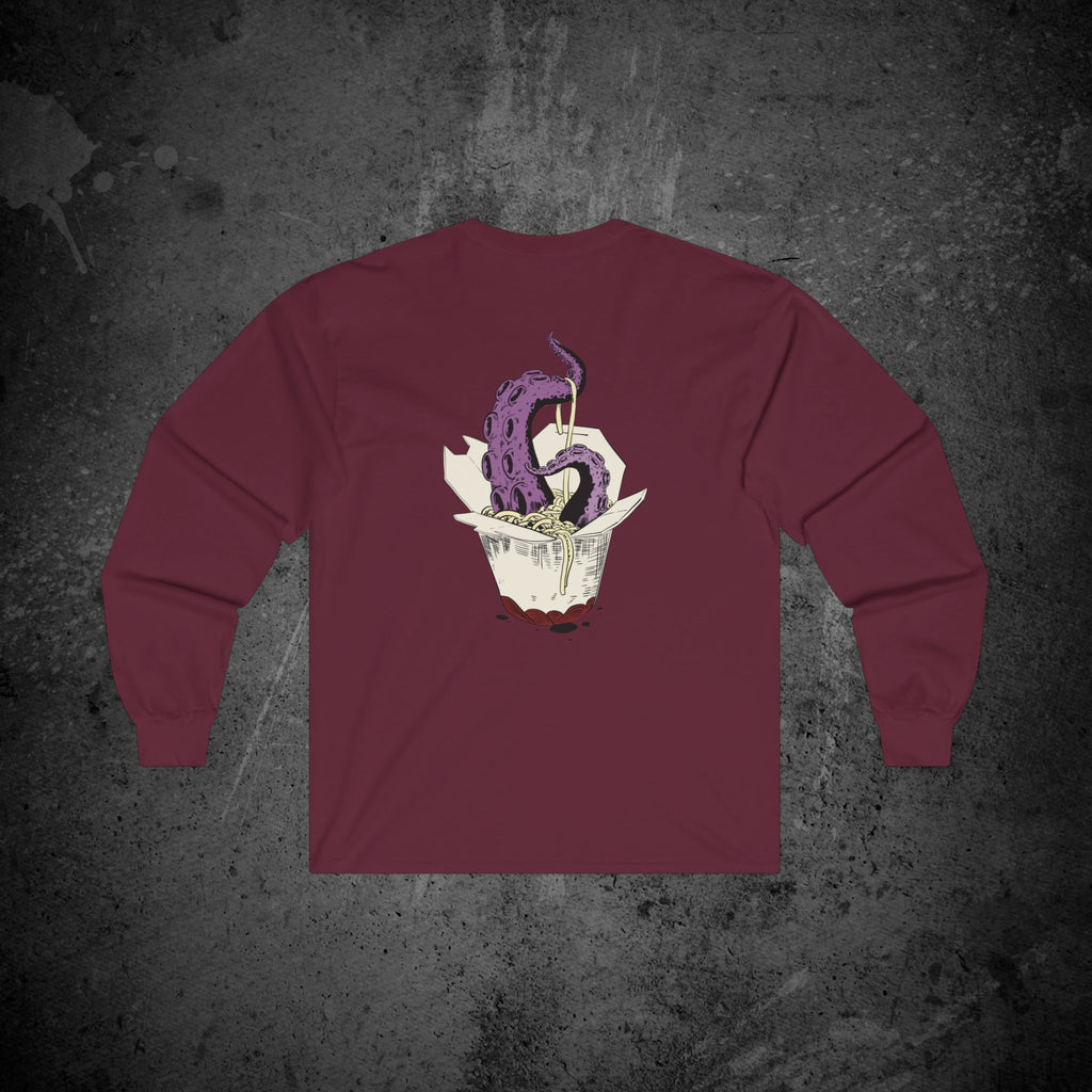 tentacle takeout long sleeve t-shirt — nostalgic minimalist streetwear
