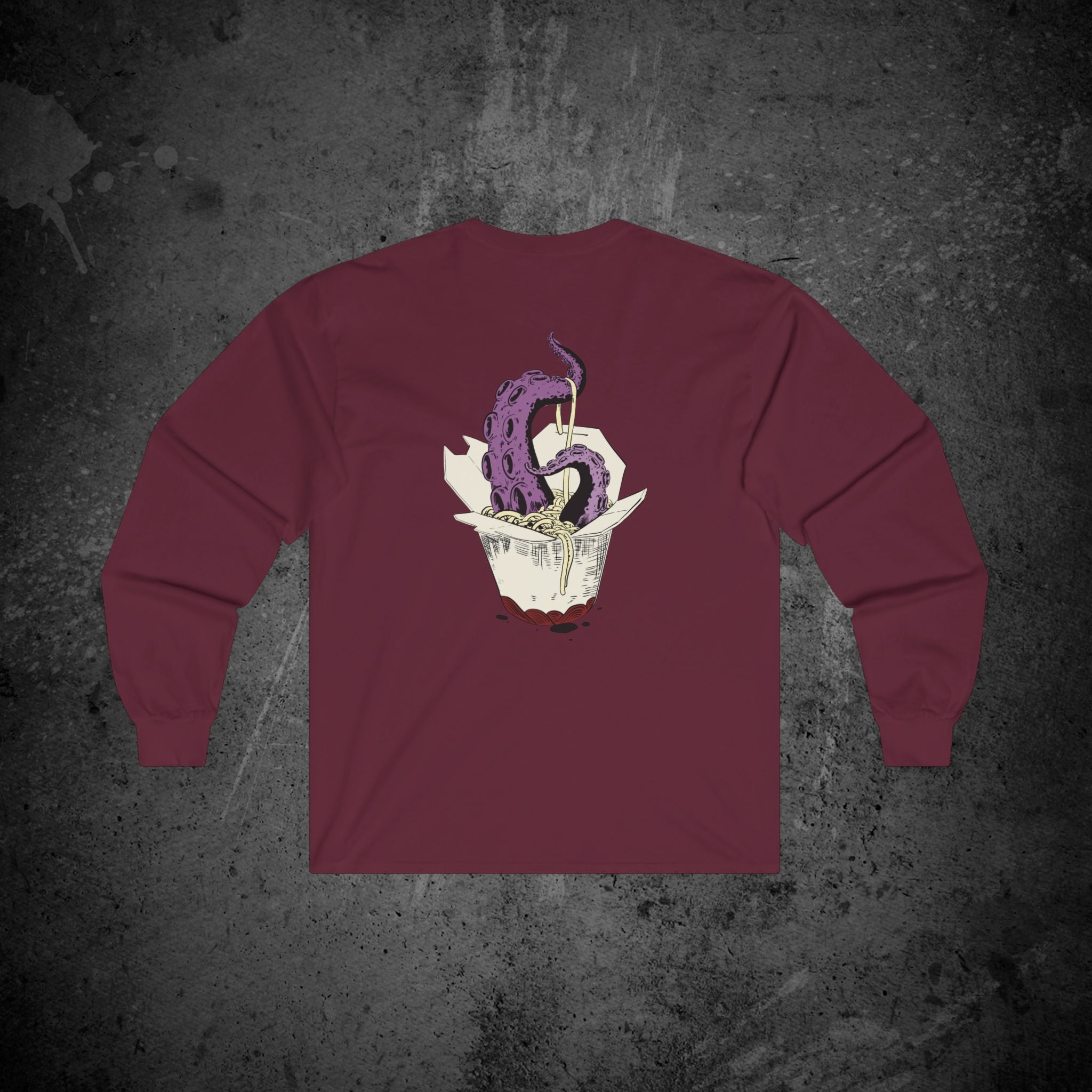 tentacle takeout long sleeve t-shirt — nostalgic minimalist streetwear