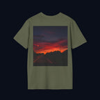 the long way home back print t-shirt — nostalgic minimalist streetwear