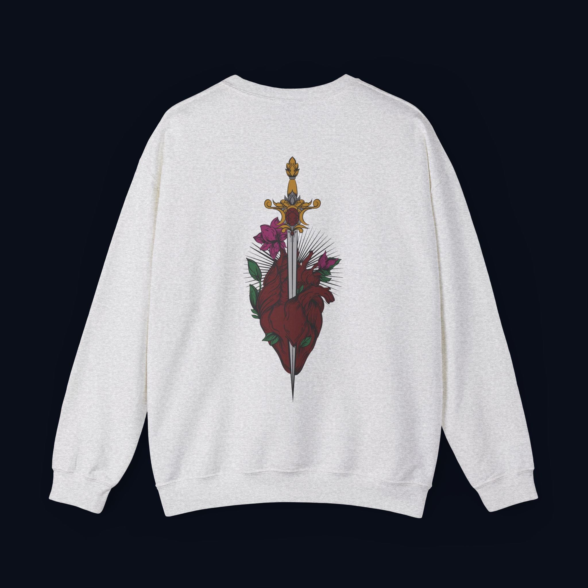 last goodbye back print crewneck sweatshirt — nostalgic minimalist streetwear