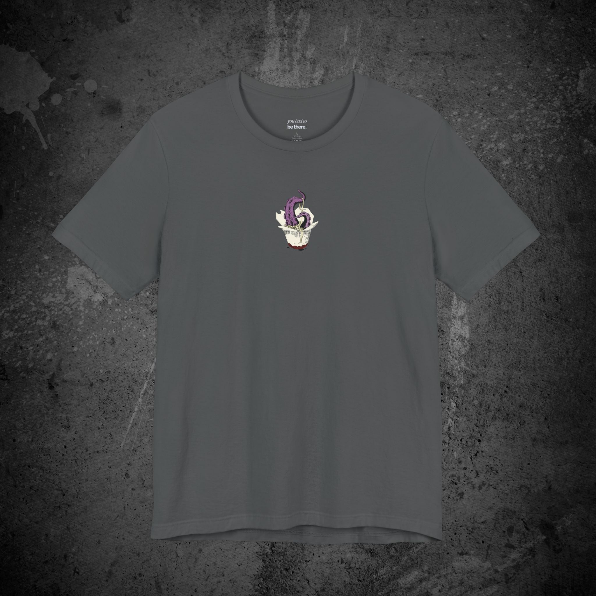 tentacle takeout printed t-shirt — nostalgic minimalist streetwear tee
