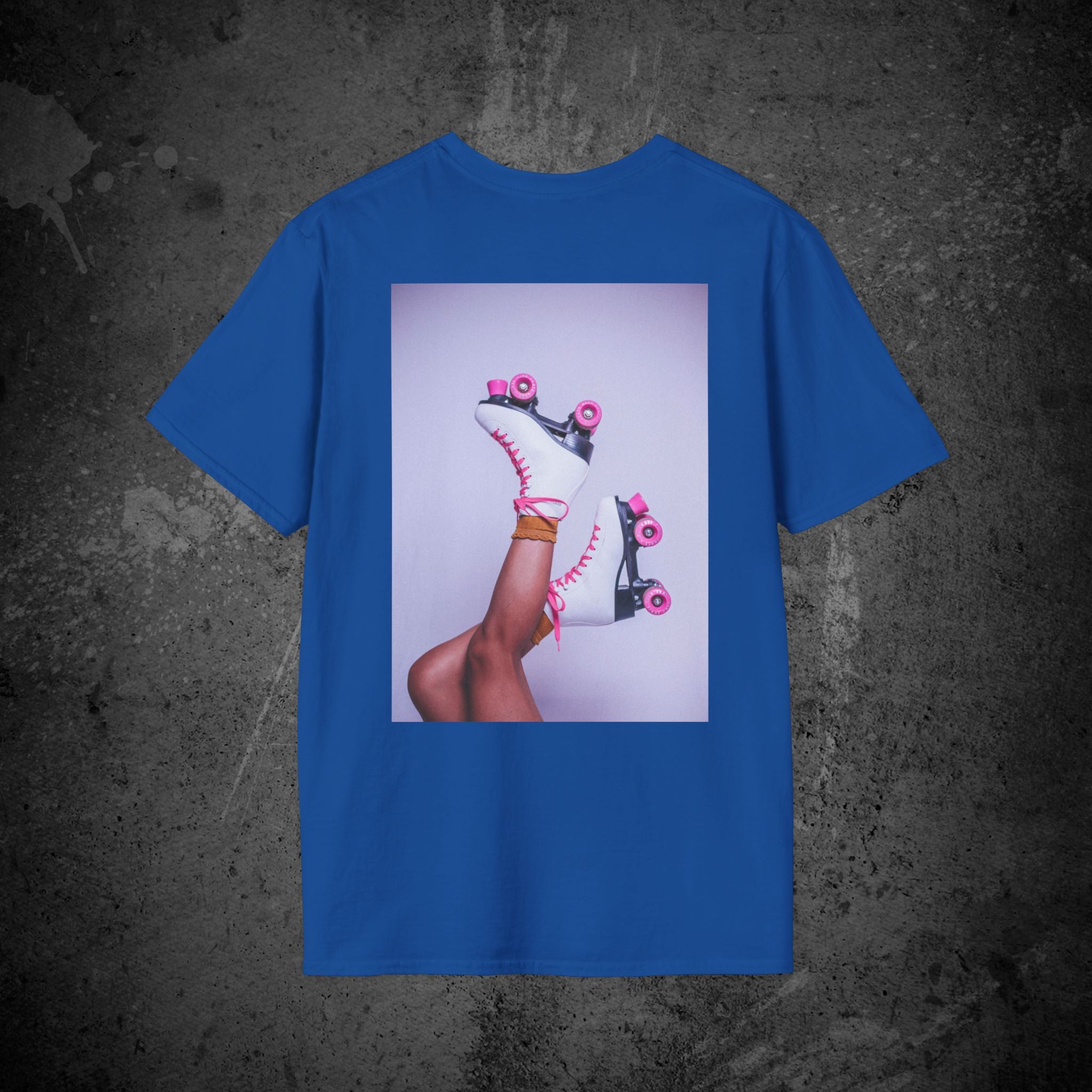 roller disco dreams back print t-shirt — nostalgic minimalist streetwear