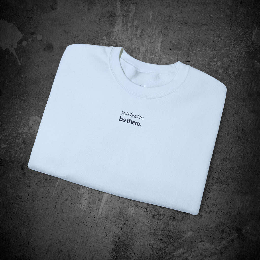 last goodbye back print crewneck sweatshirt — nostalgic minimalist streetwear