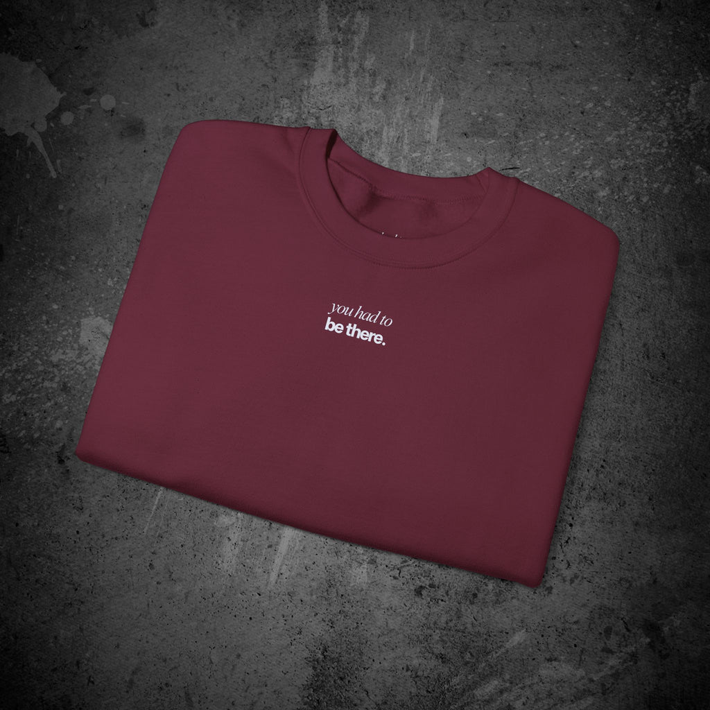 last goodbye back print crewneck sweatshirt — nostalgic minimalist streetwear
