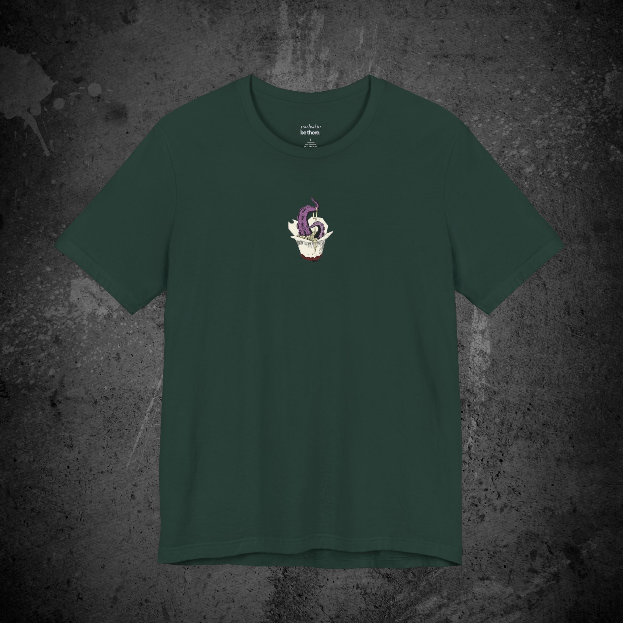 tentacle takeout printed t-shirt — nostalgic minimalist streetwear tee