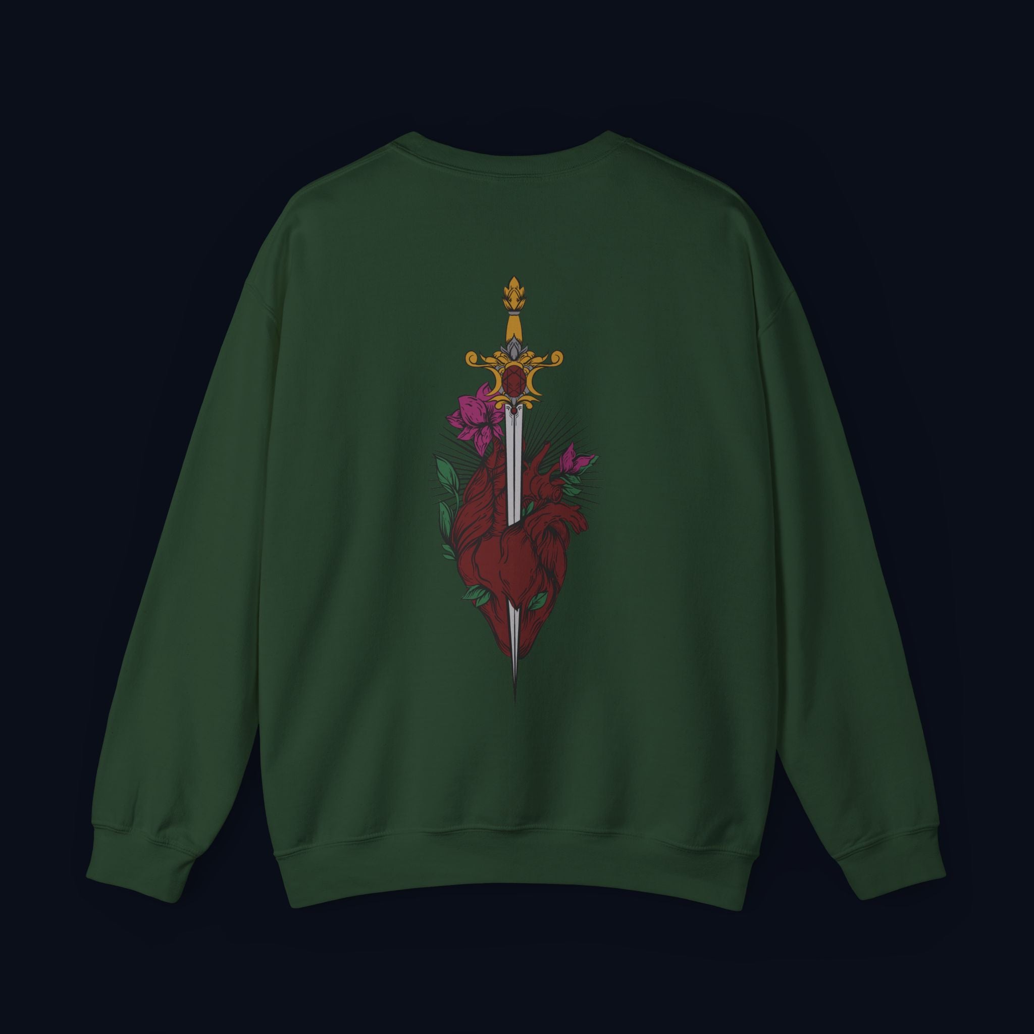 last goodbye back print crewneck sweatshirt — nostalgic minimalist streetwear