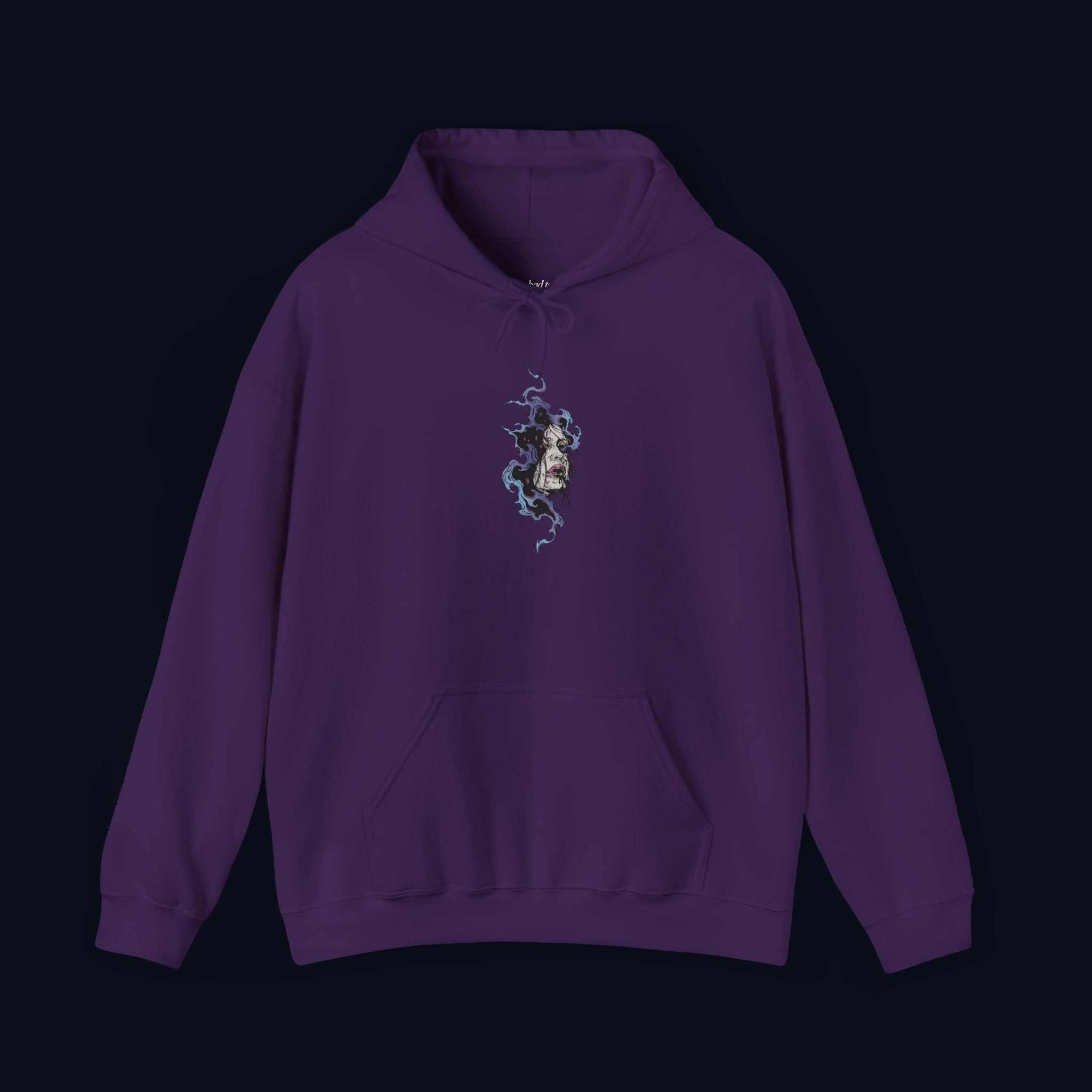 haunted portrait printed hoodie — nostalgic minimalist streetwear