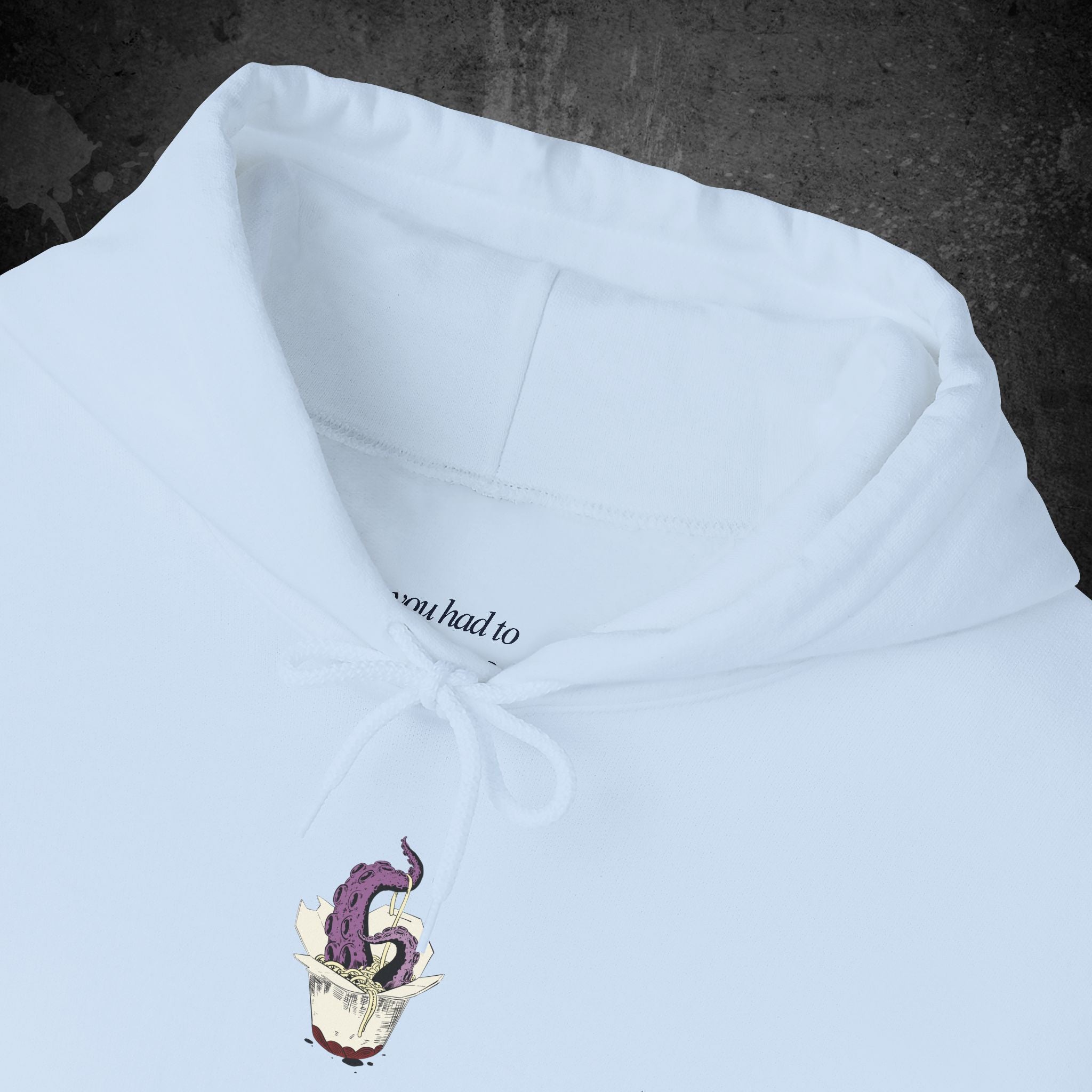 tentacle takeout printed hoodie — nostalgic minimalist streetwear