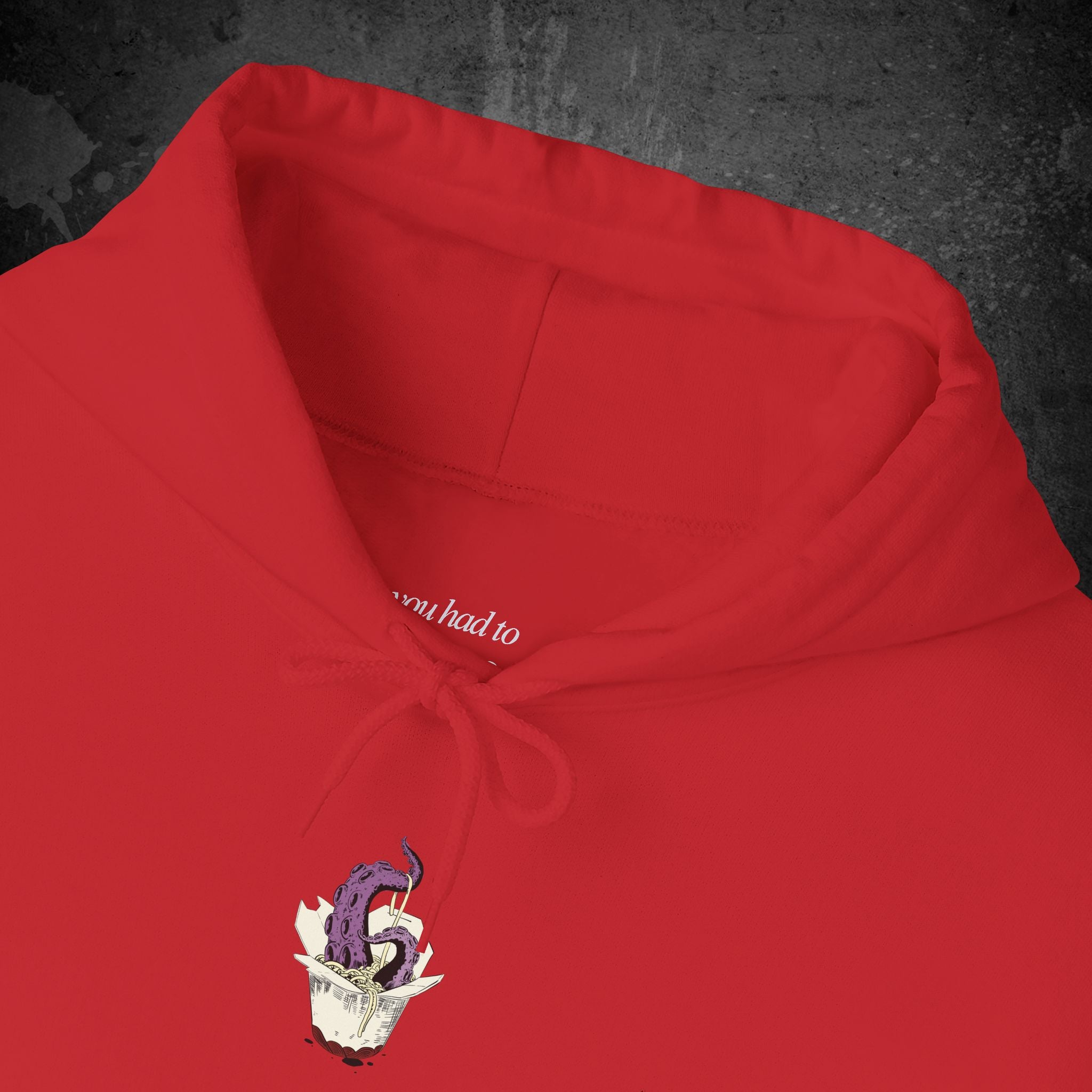 tentacle takeout printed hoodie — nostalgic minimalist streetwear