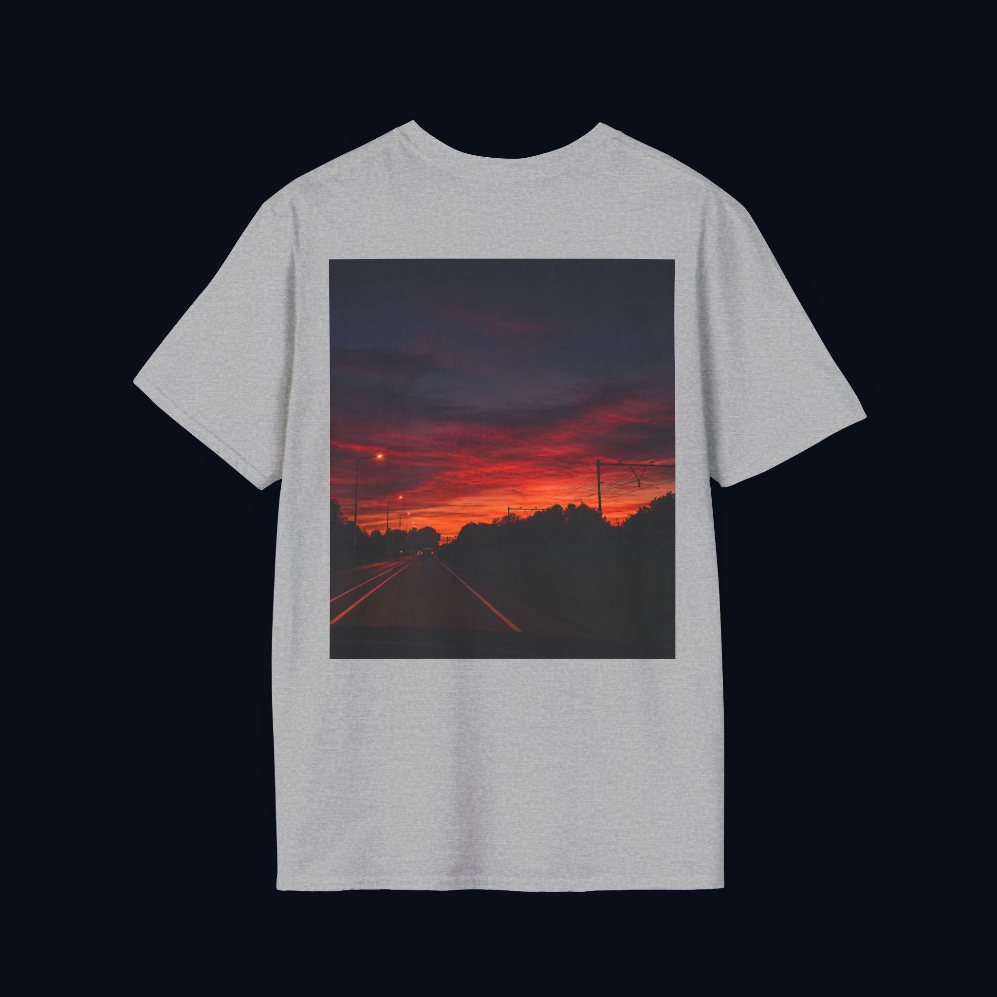 the long way home back print t-shirt — nostalgic minimalist streetwear