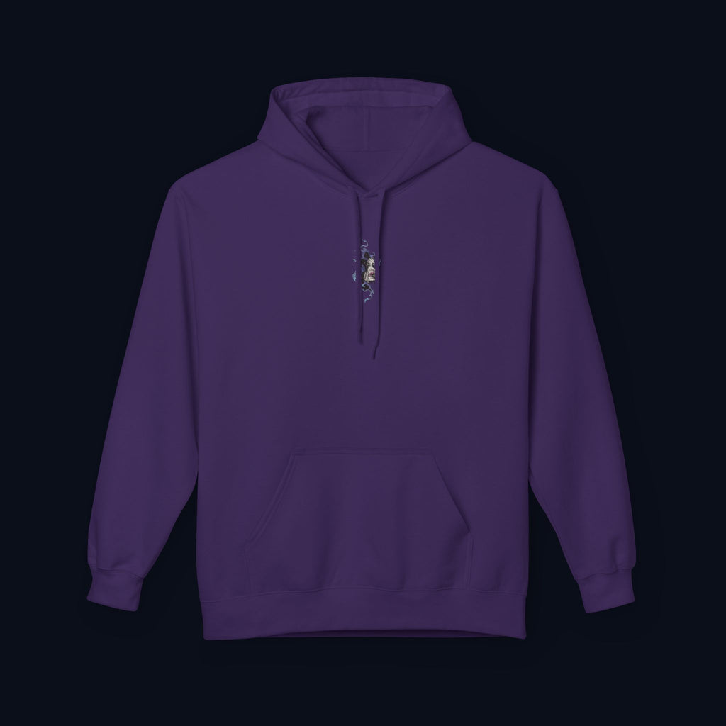 haunted portrait printed hoodie — nostalgic minimalist streetwear