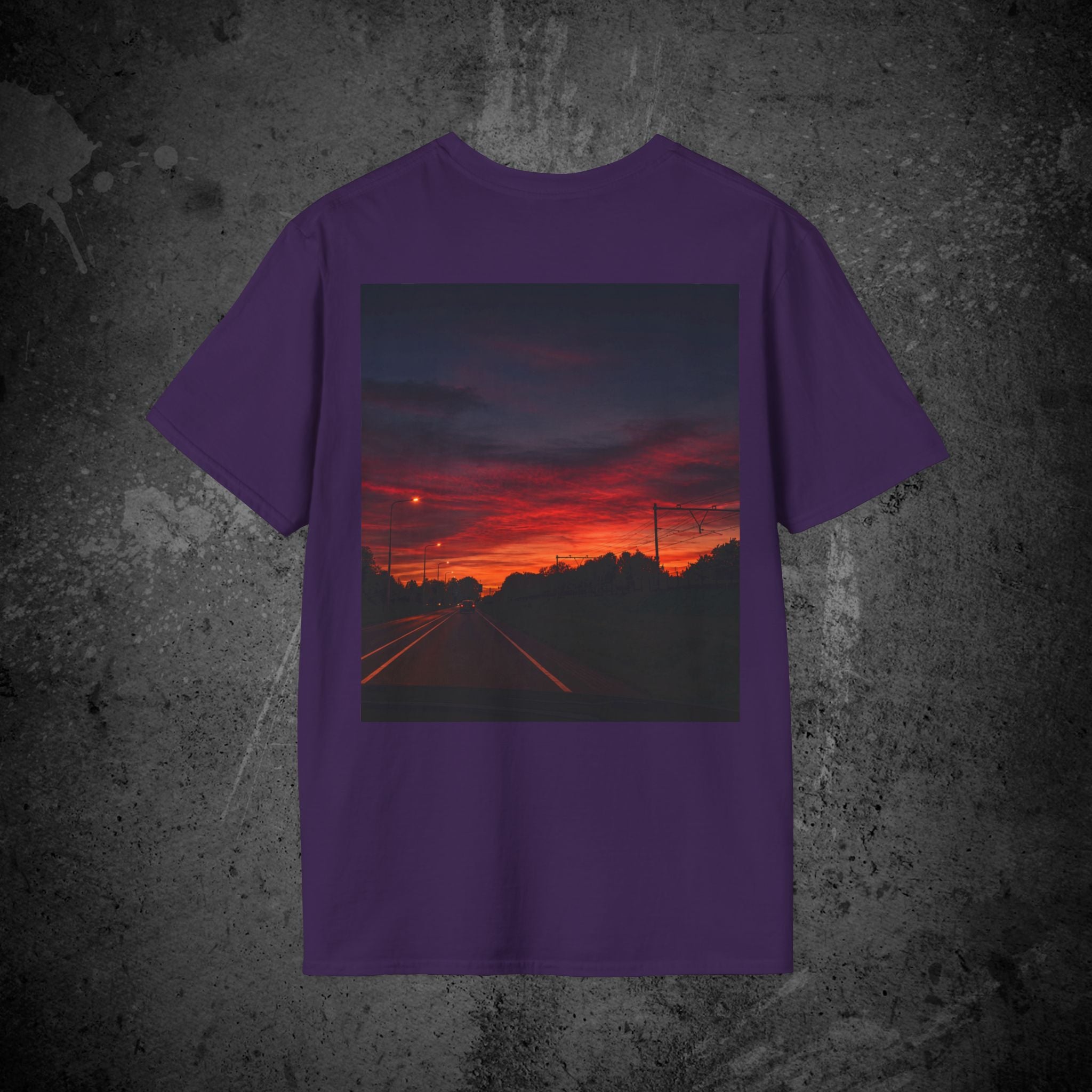 the long way home back print t-shirt — nostalgic minimalist streetwear