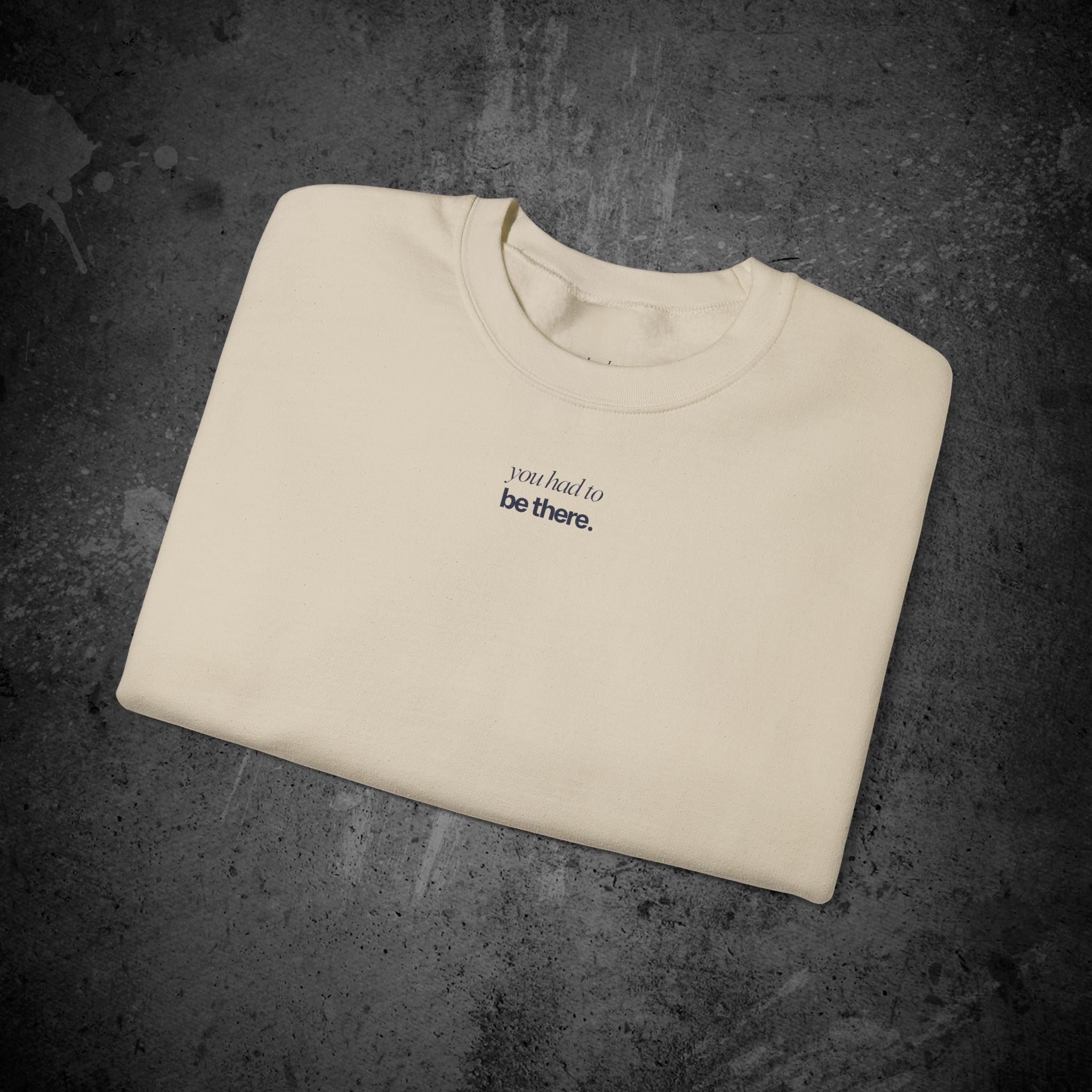 last goodbye back print crewneck sweatshirt — nostalgic minimalist streetwear