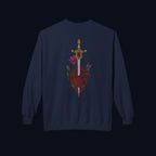 last goodbye back print crewneck sweatshirt — nostalgic minimalist streetwear