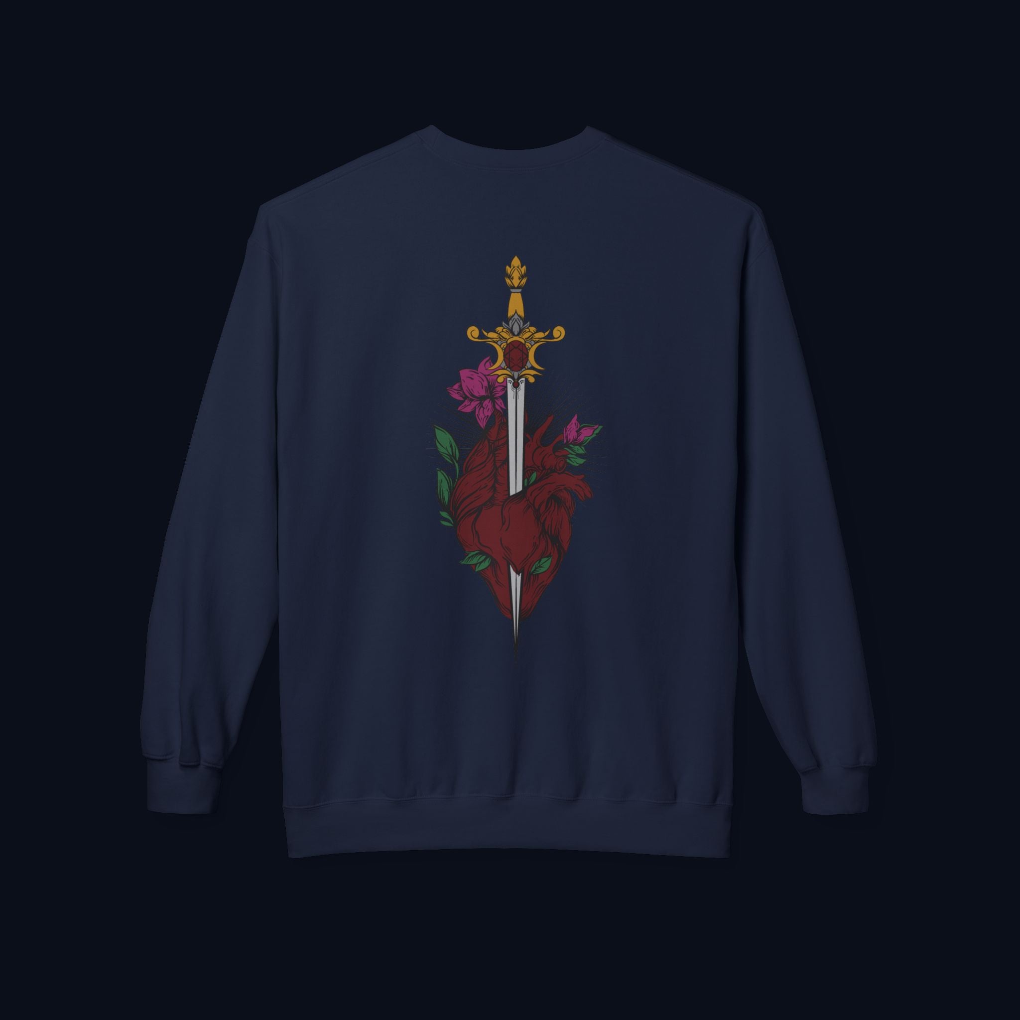 last goodbye back print crewneck sweatshirt — nostalgic minimalist streetwear