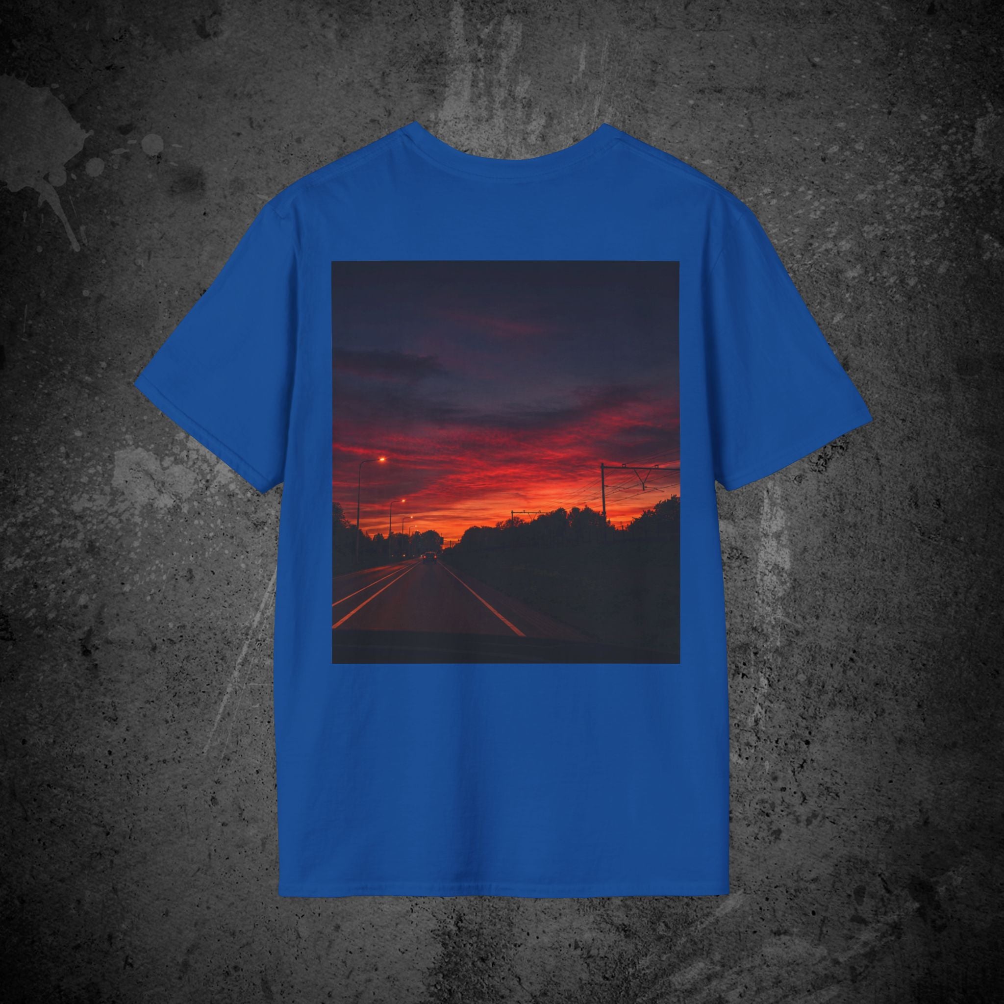 the long way home back print t-shirt — nostalgic minimalist streetwear