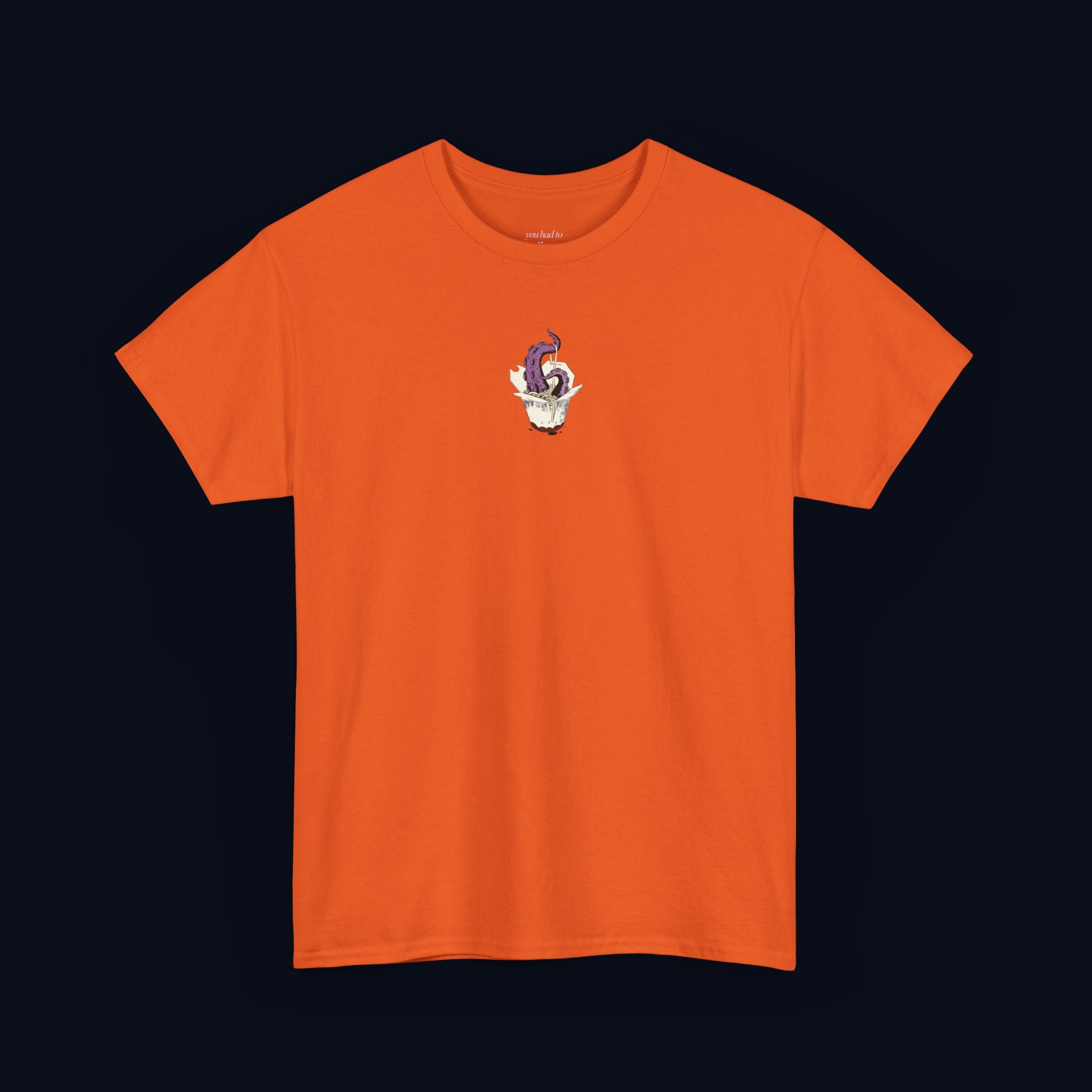 tentacle takeout printed t-shirt — nostalgic minimalist streetwear tee