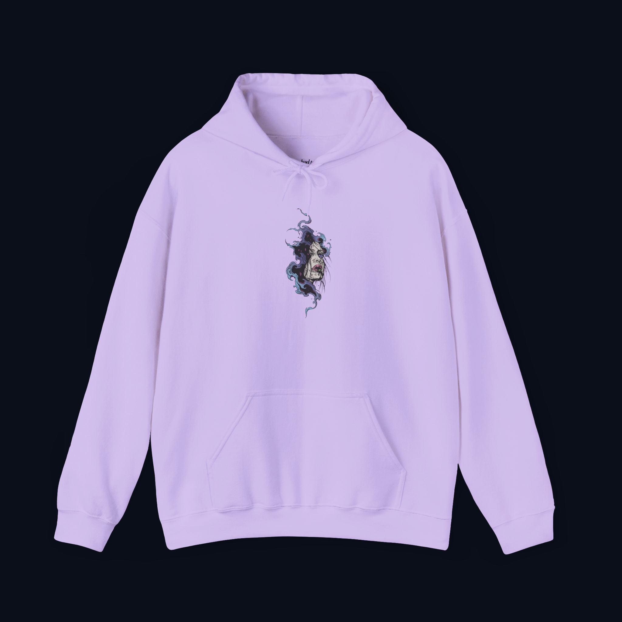 haunted portrait printed hoodie — nostalgic minimalist streetwear
