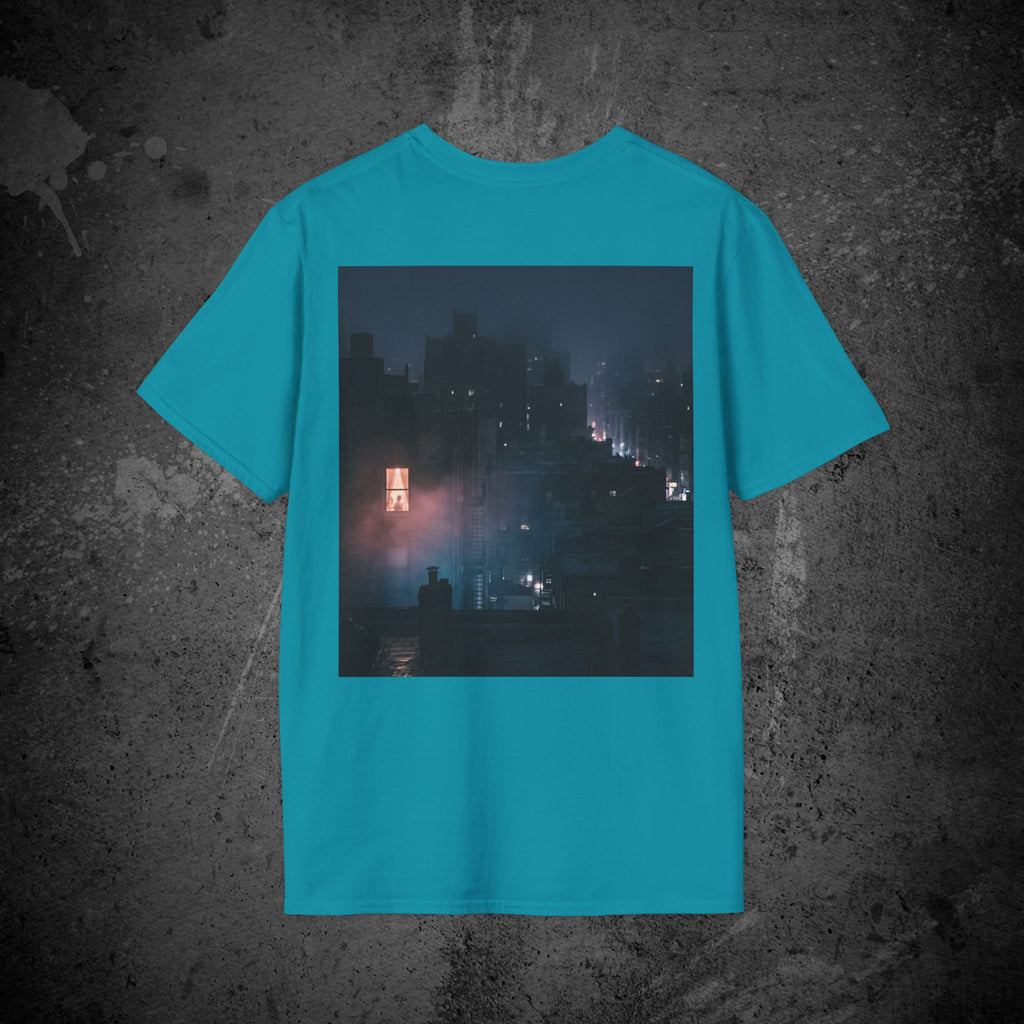 window light back print t-shirt — nostalgic minimalist streetwear tee