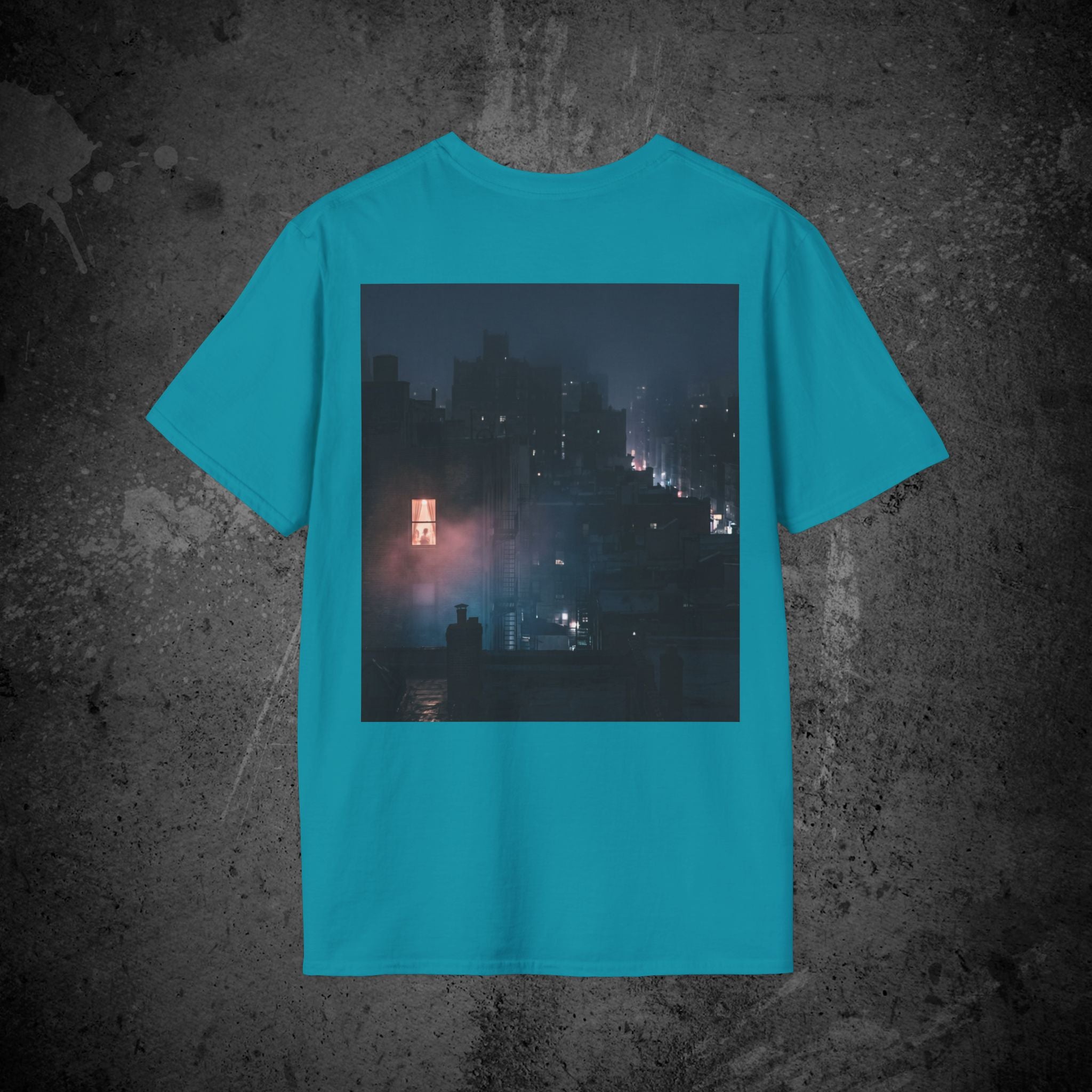 window light back print t-shirt — nostalgic minimalist streetwear tee
