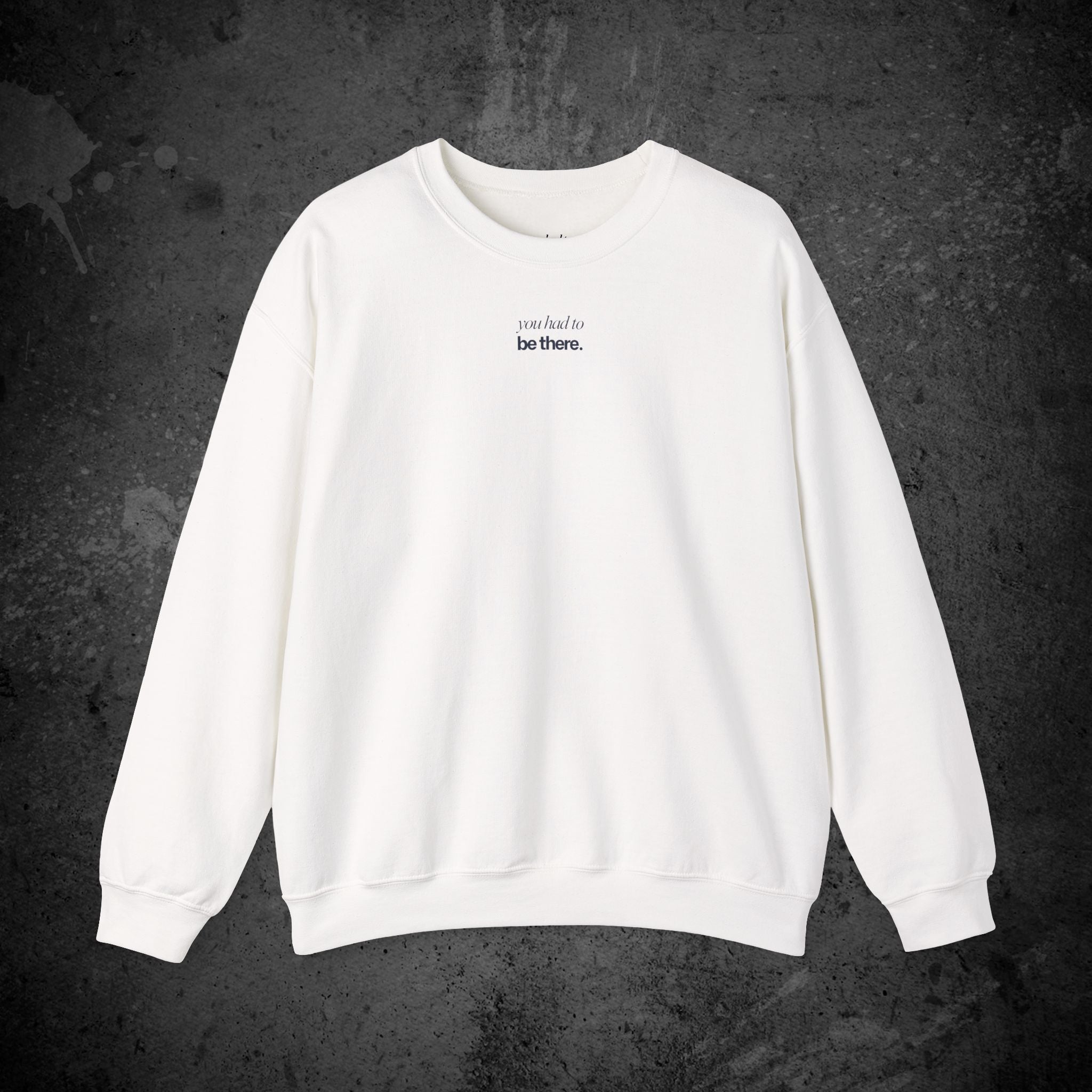 last goodbye back print crewneck sweatshirt — nostalgic minimalist streetwear