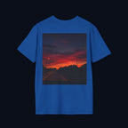 the long way home back print t-shirt — nostalgic minimalist streetwear