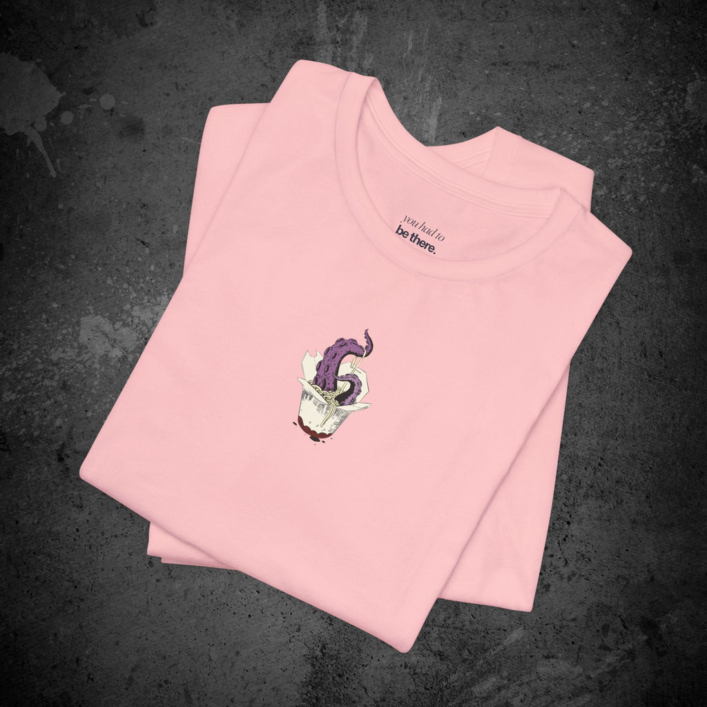 tentacle takeout printed t-shirt — nostalgic minimalist streetwear tee