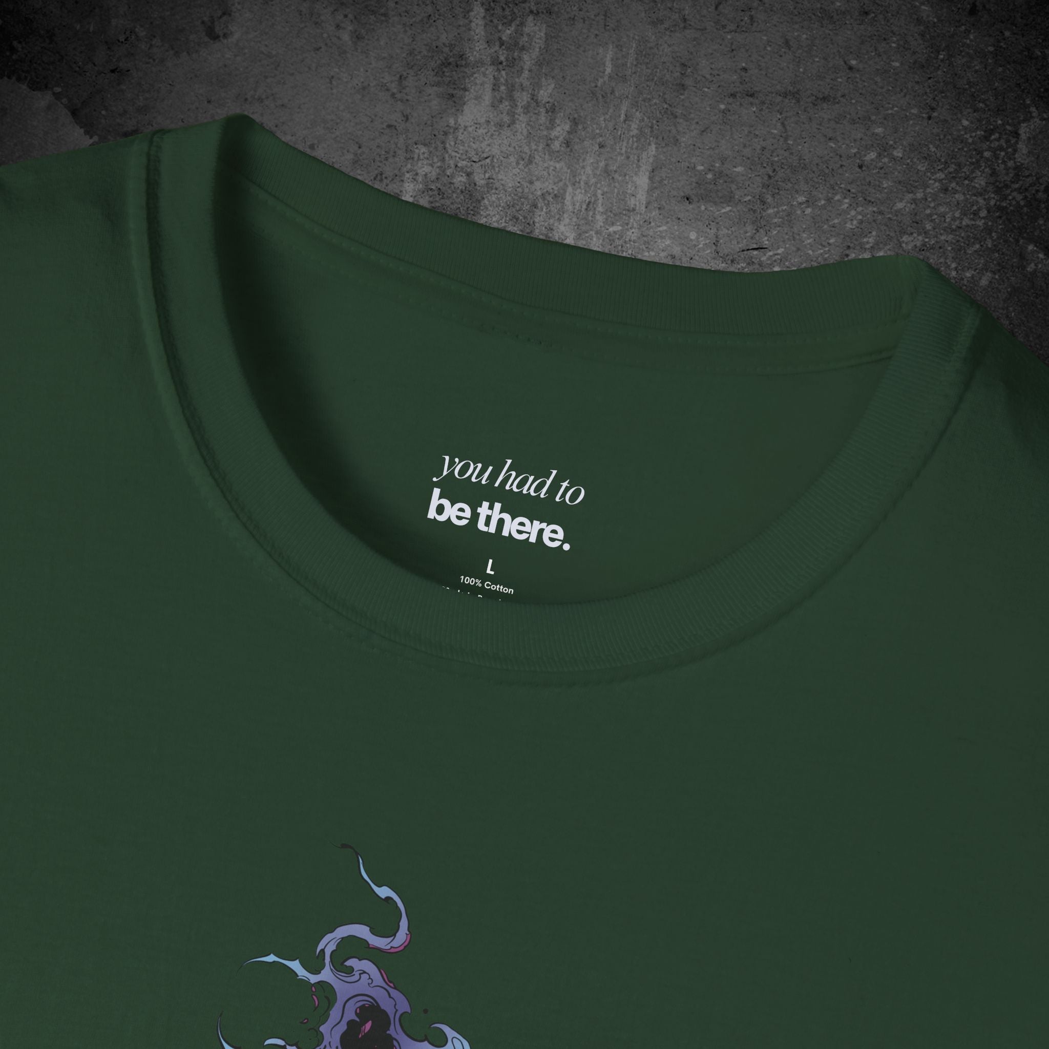 haunted portrait printed t-shirt — nostalgic minimalist streetwear tee
