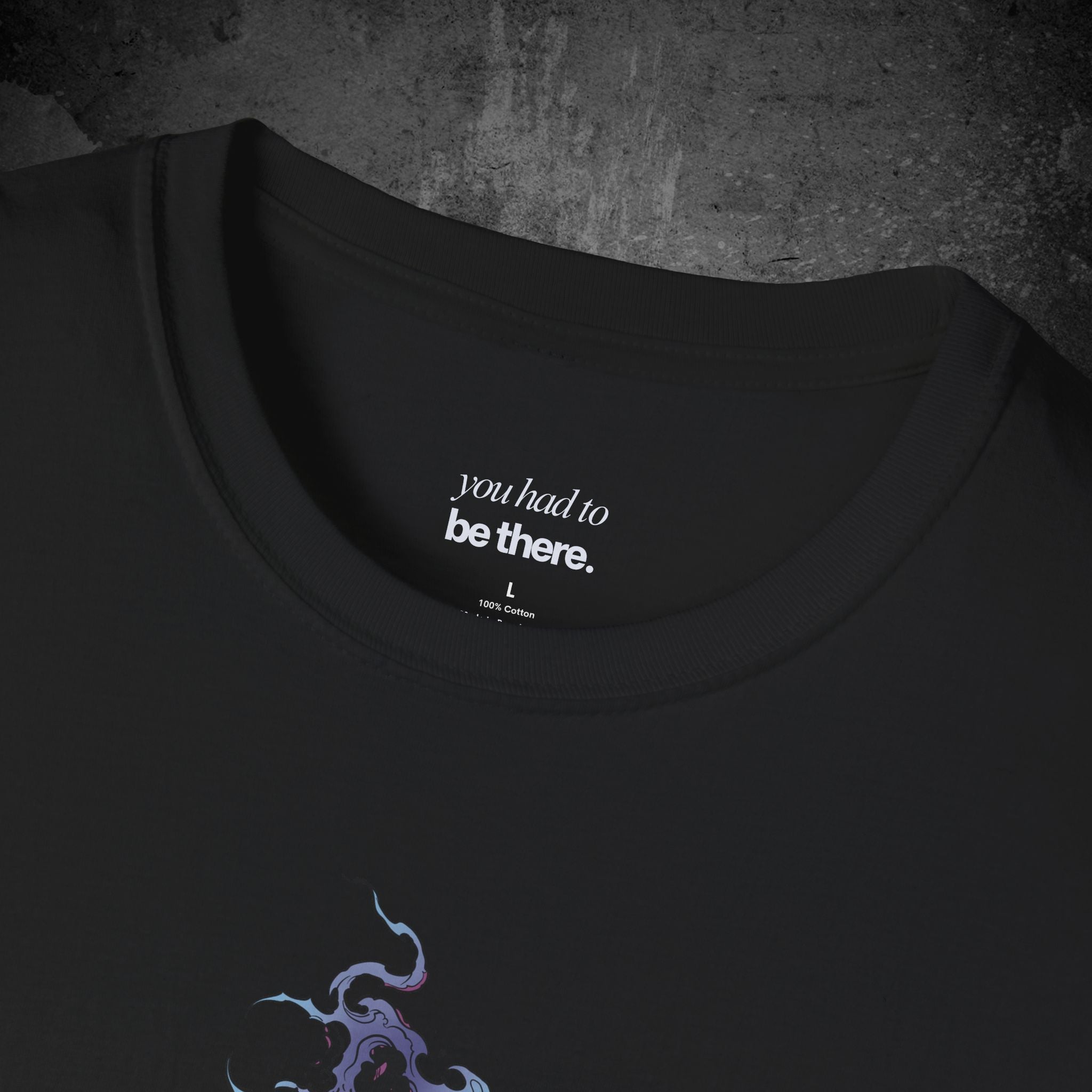 haunted portrait printed t-shirt — nostalgic minimalist streetwear tee