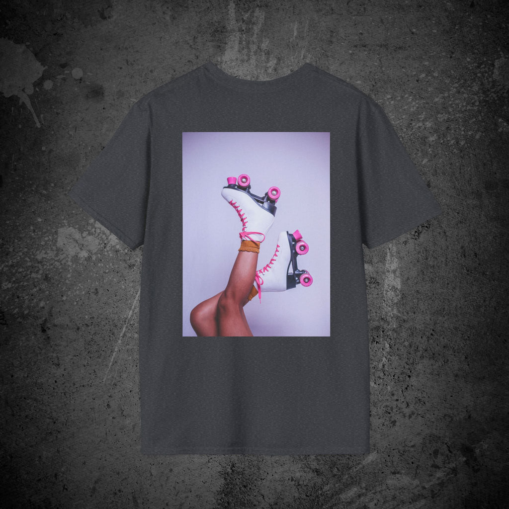 roller disco dreams back print t-shirt — nostalgic minimalist streetwear