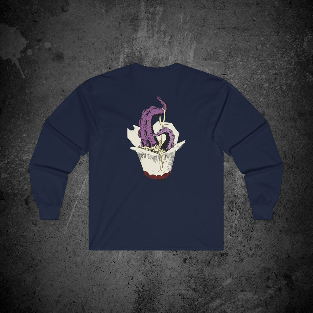 tentacle takeout long sleeve t-shirt — nostalgic minimalist streetwear