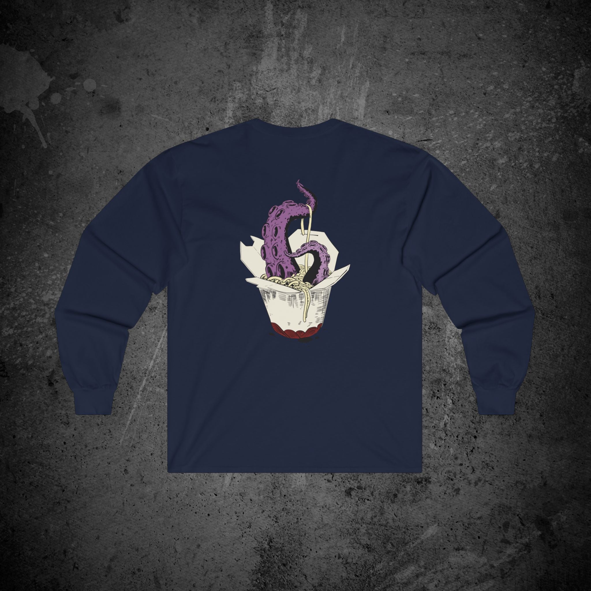tentacle takeout long sleeve t-shirt — nostalgic minimalist streetwear