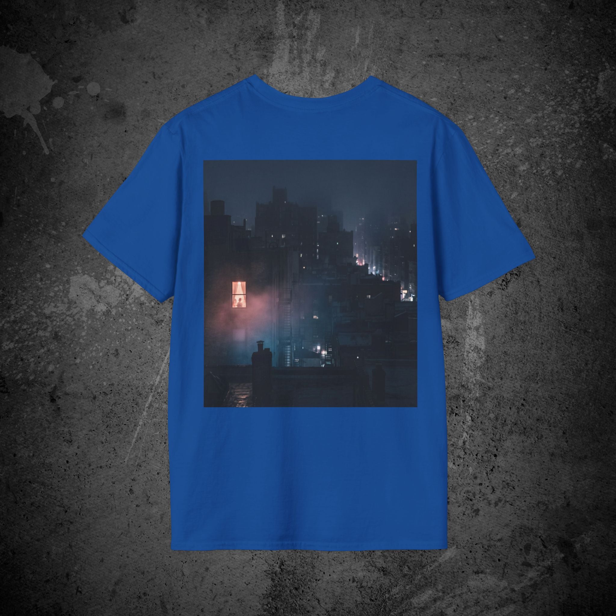 window light back print t-shirt — nostalgic minimalist streetwear tee